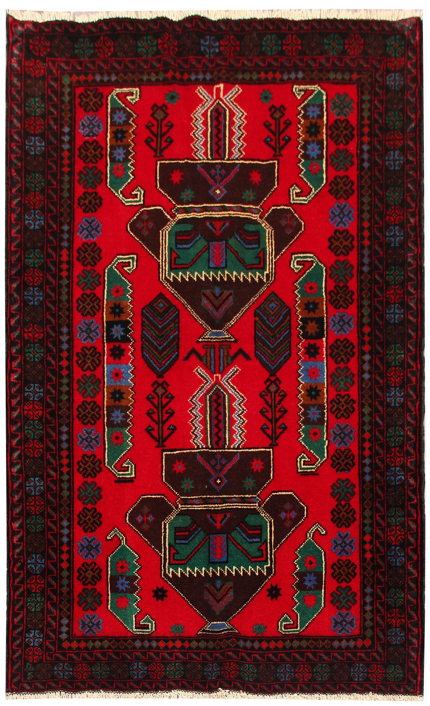 Handmade Adraskan Baluchi Afghan Rug