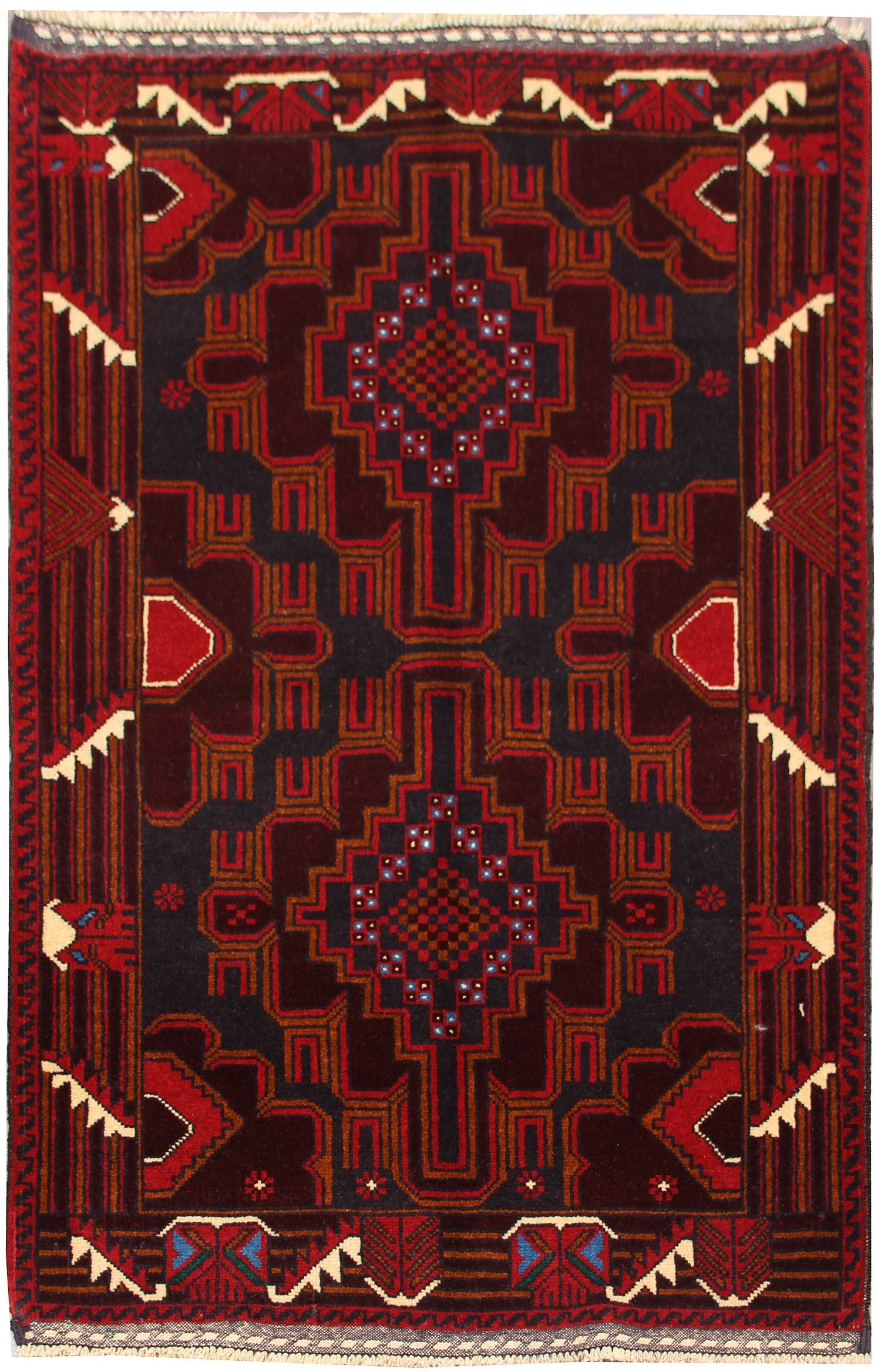 Handmade Adraskan Baluchi Afghan Rug