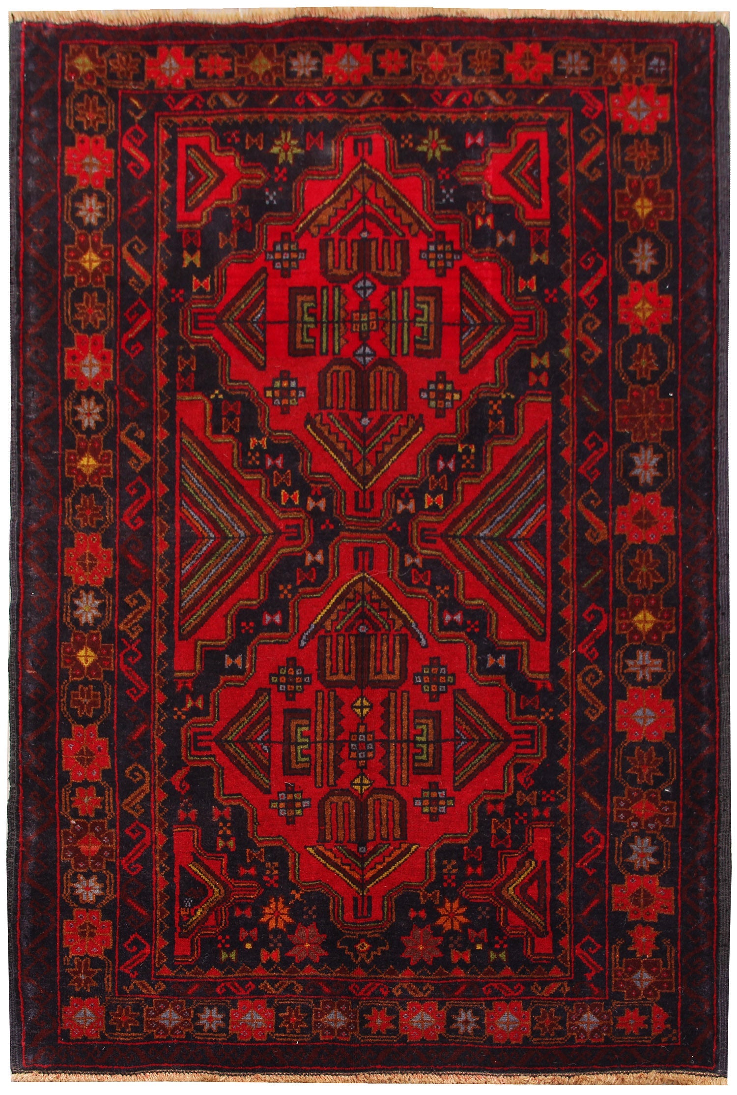 Handmade Adraskan Baluchi Afghan Rug