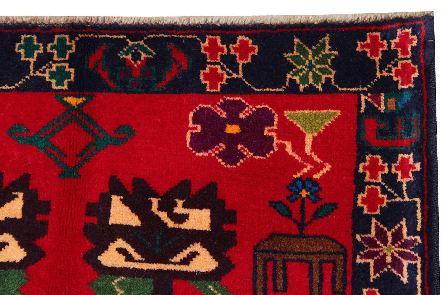 Handmade Adraskan Baluchi Afghan Rug