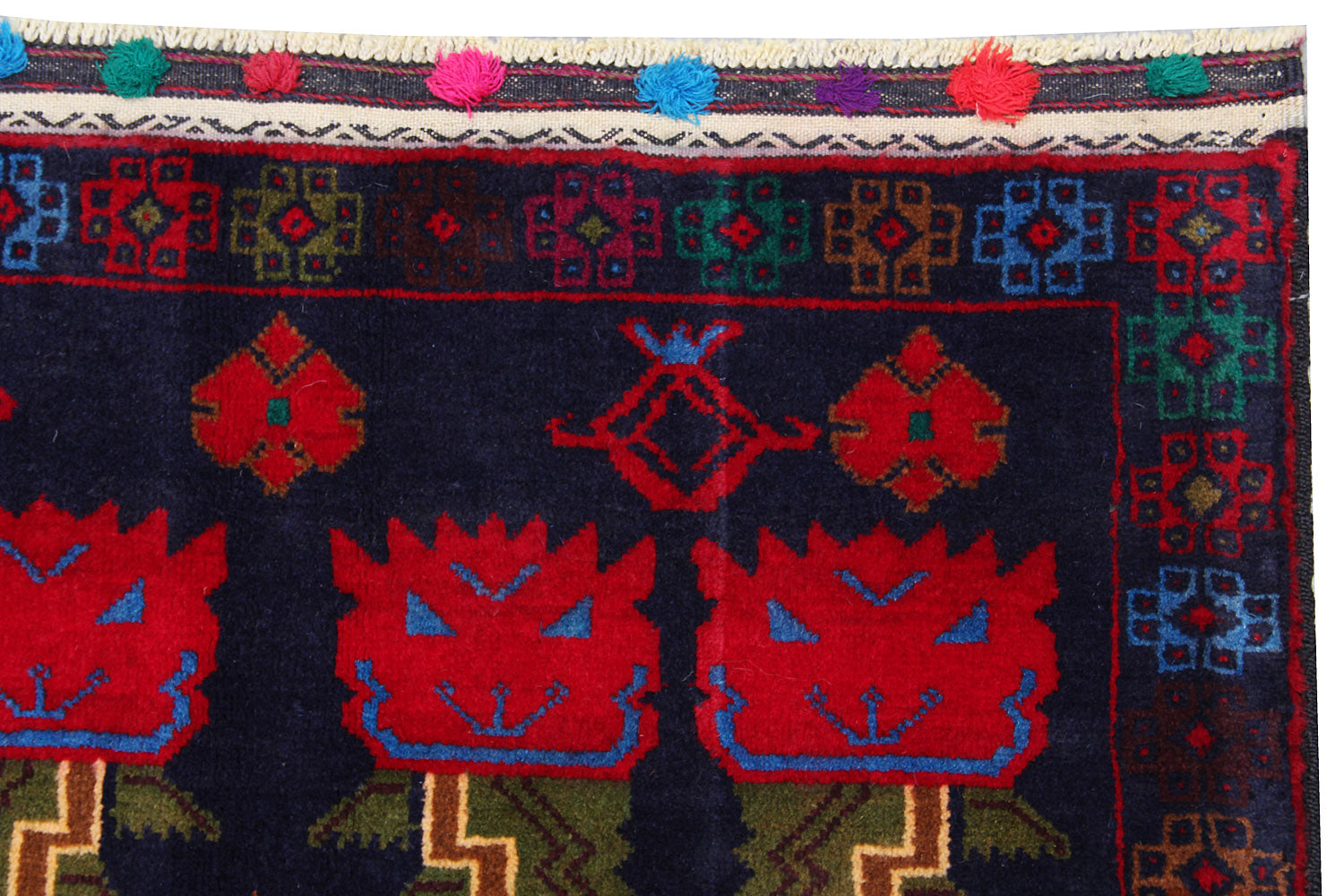 Handmade Adraskan Baluchi Afghan Rug