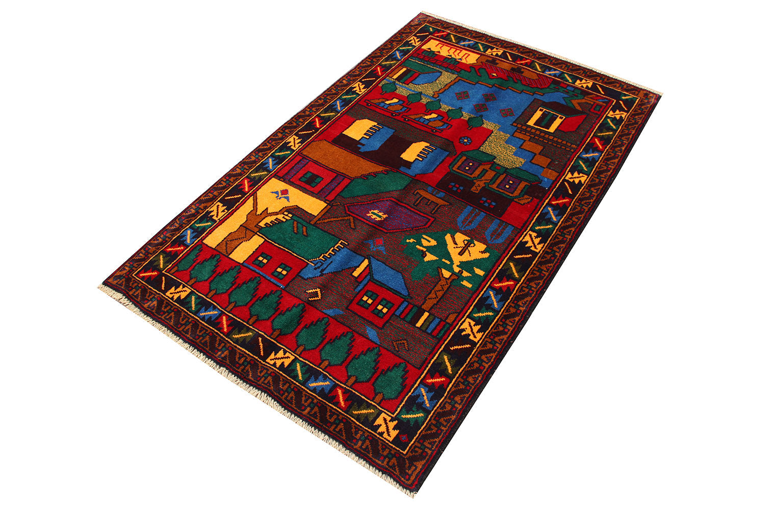 Handmade Adraskan Baluchi Afghan Rug