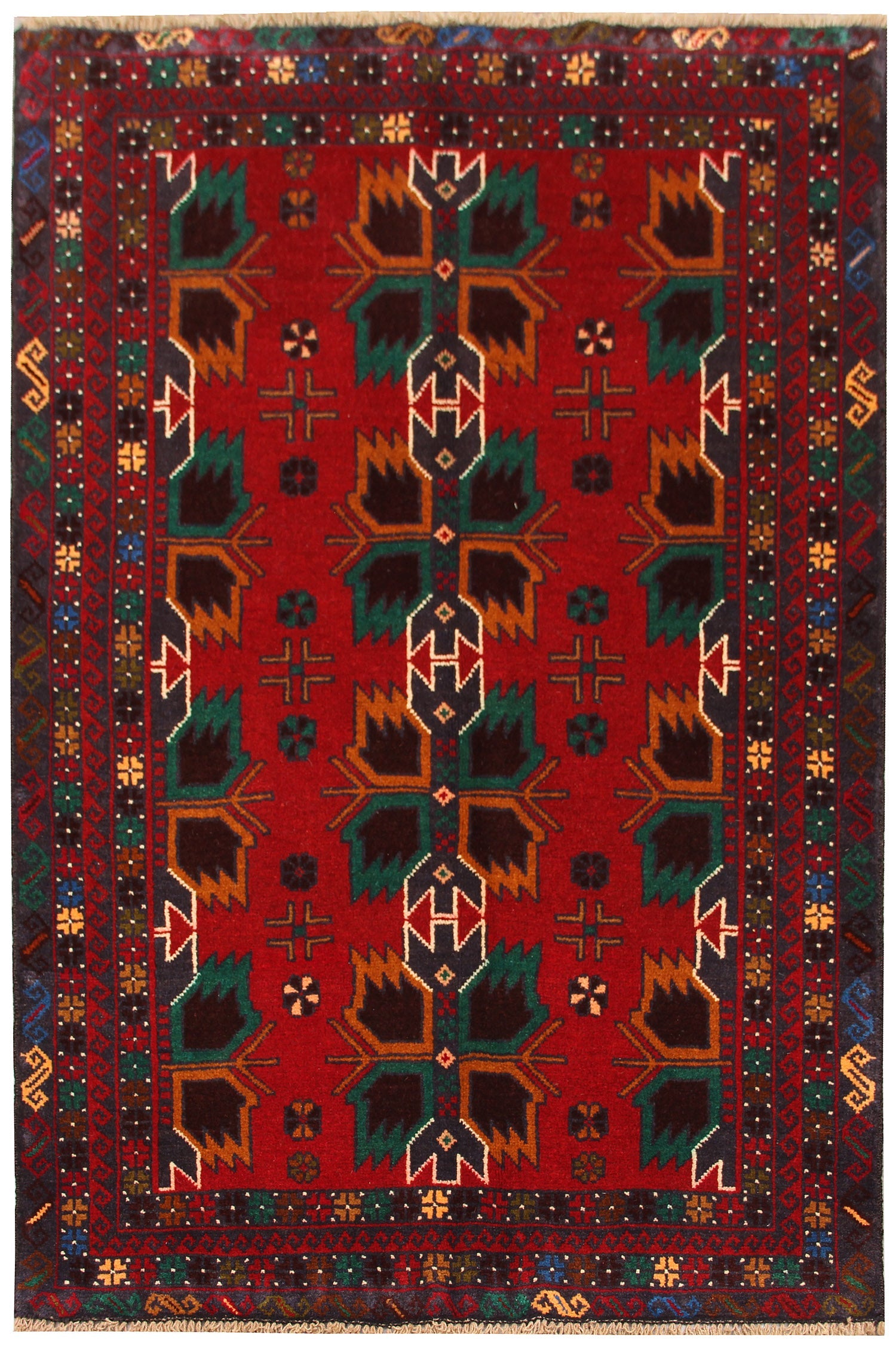 Handmade Adraskan Baluchi Afghan Rug