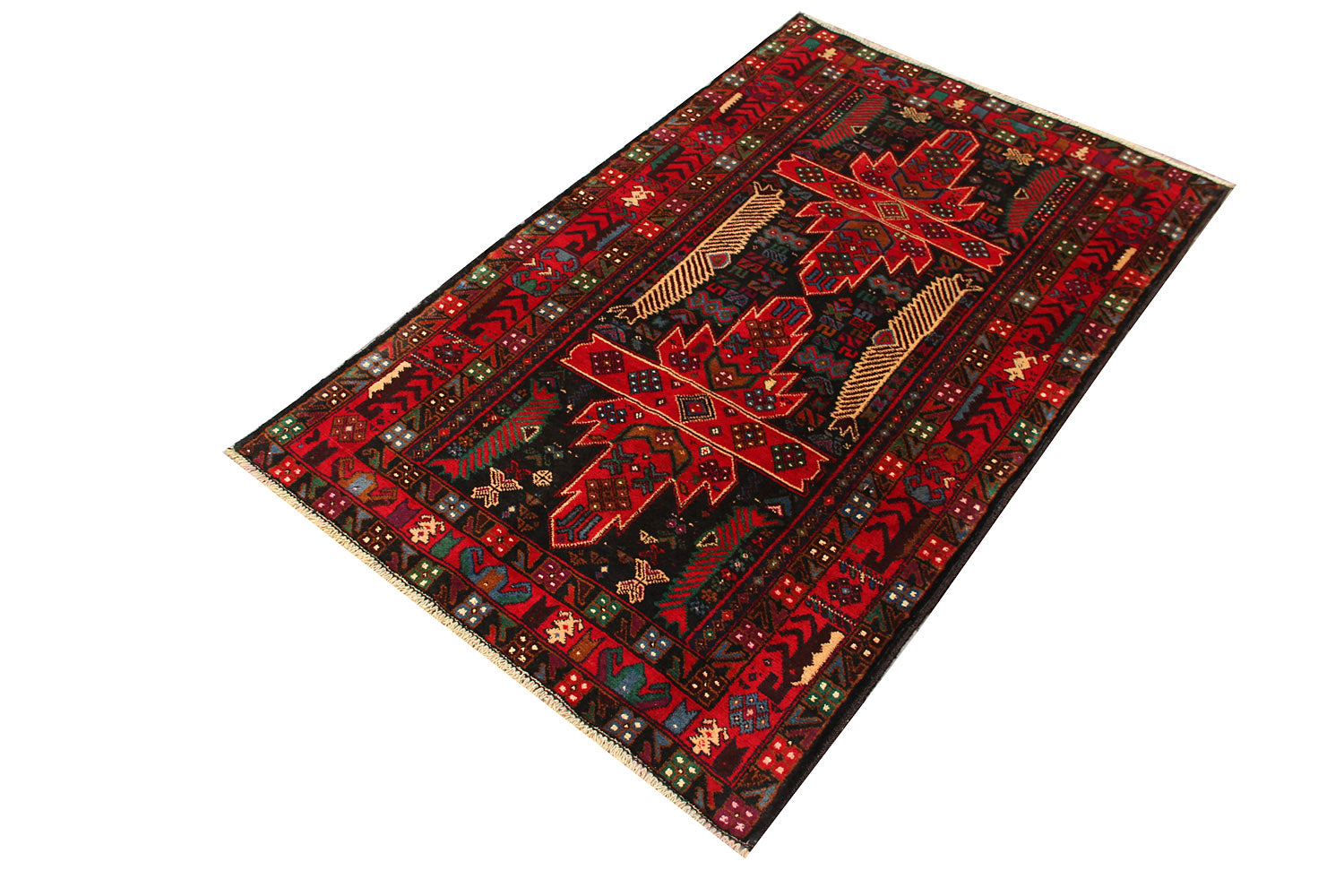 Handmade Adraskan Baluchi Afghan Rug