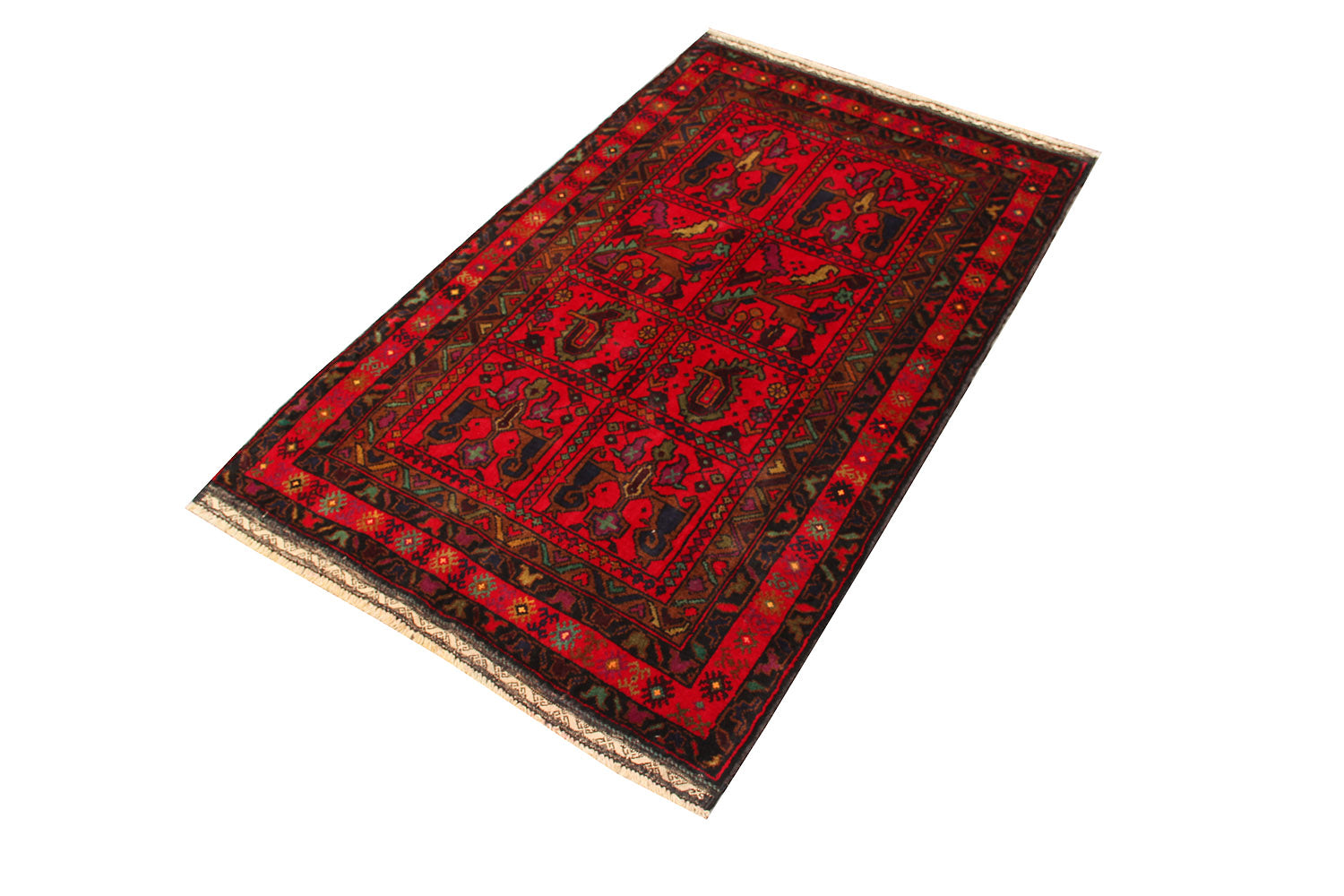 Handmade Adraskan Baluchi Afghan Rug