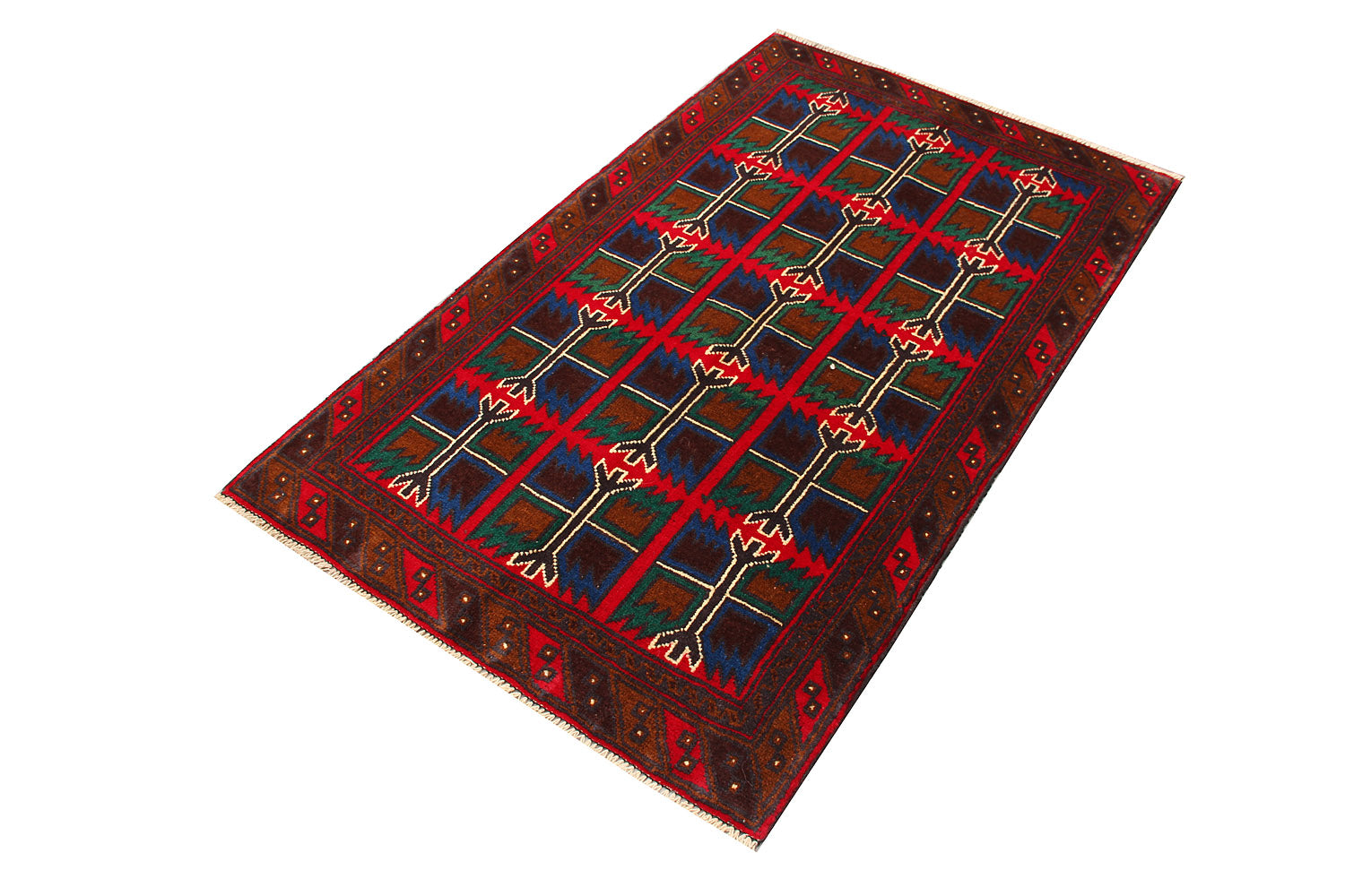 Handmade Adraskan Baluchi Afghan Rug