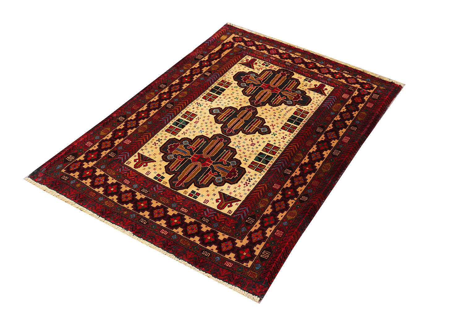 Handmade Adraskan Baluchi Afghan Rug