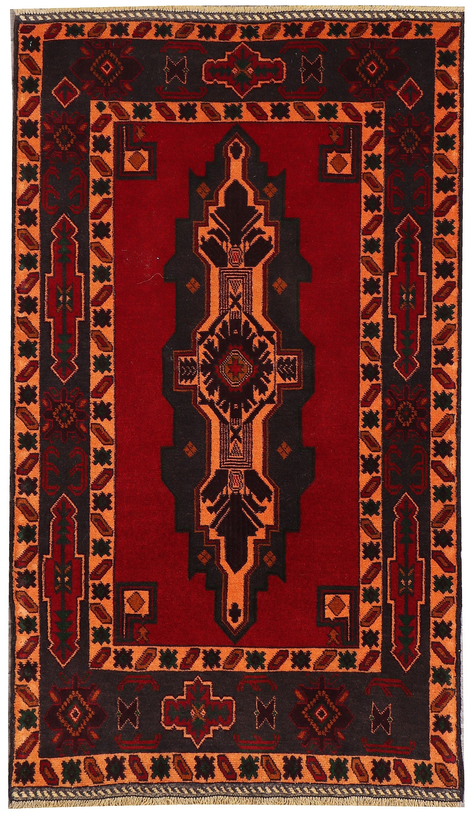 Handmade Adraskan Baluchi Afghan Rug