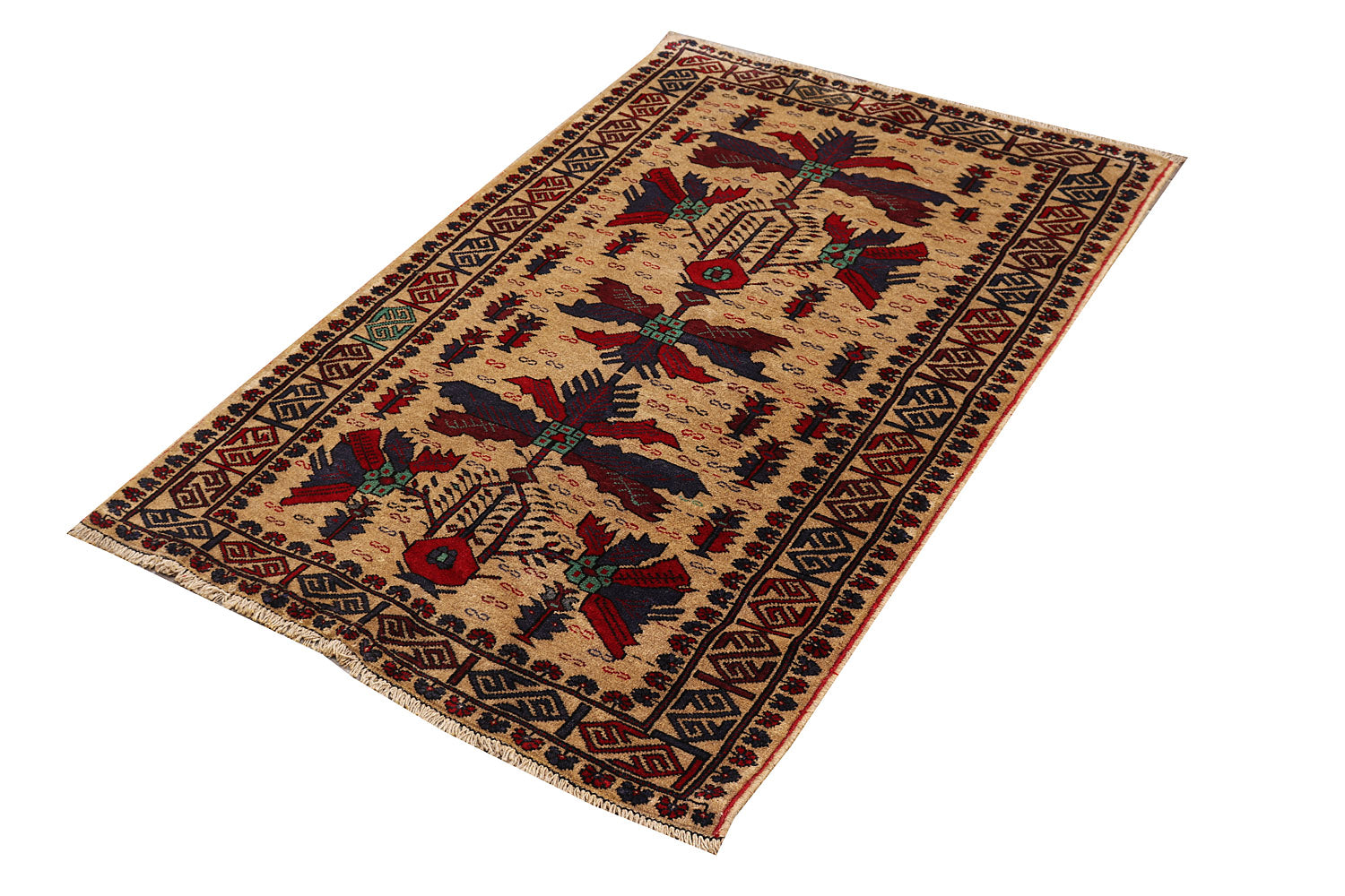 Handmade Adraskan Baluchi Afghan Rug