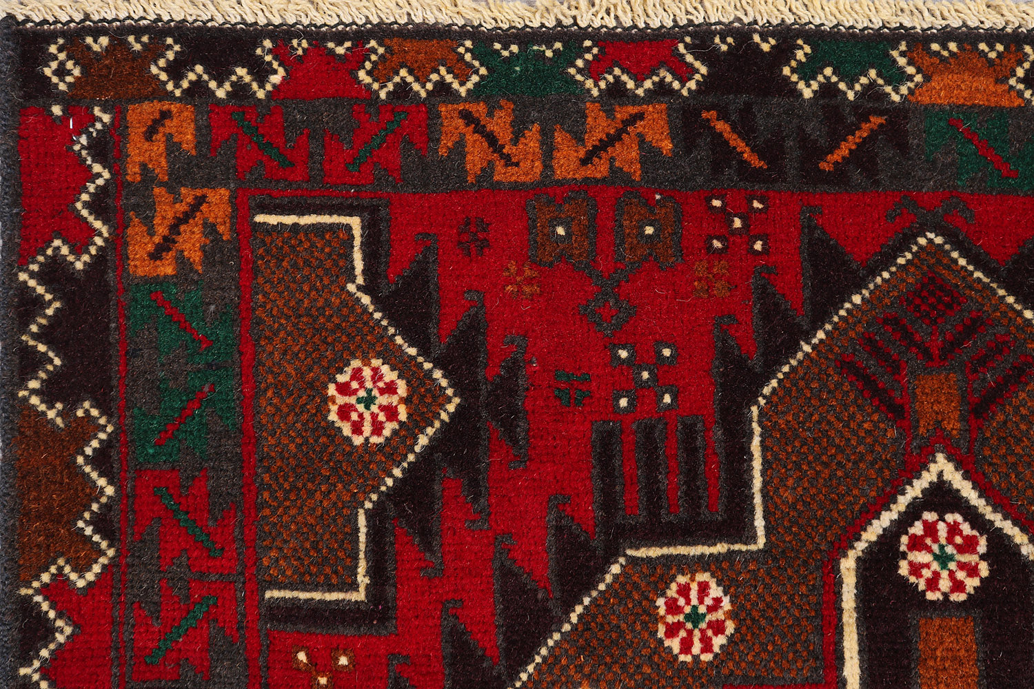 Handmade Adraskan Baluchi Afghan Rug