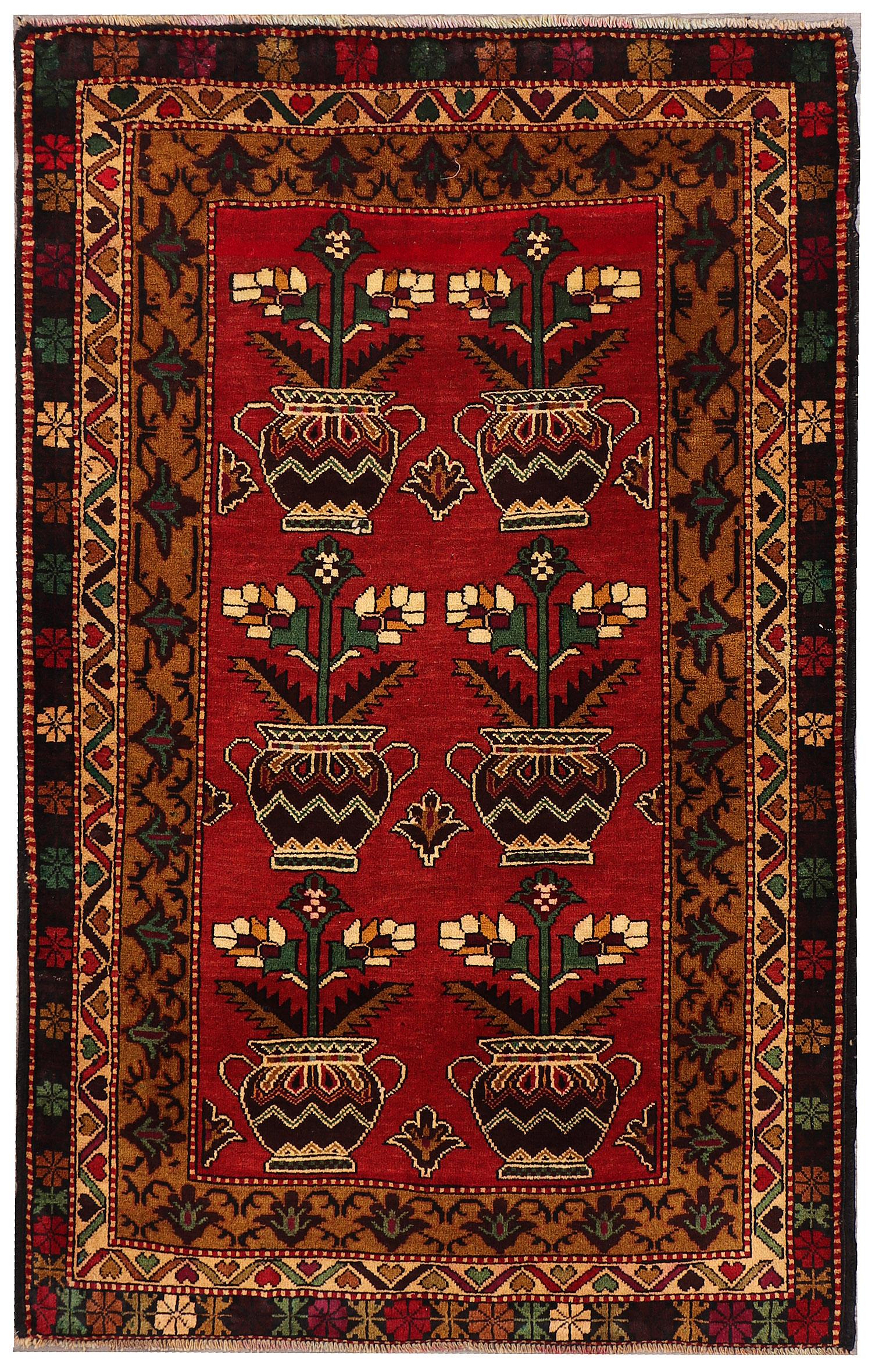 Handmade Adraskan Baluchi Afghan Rug