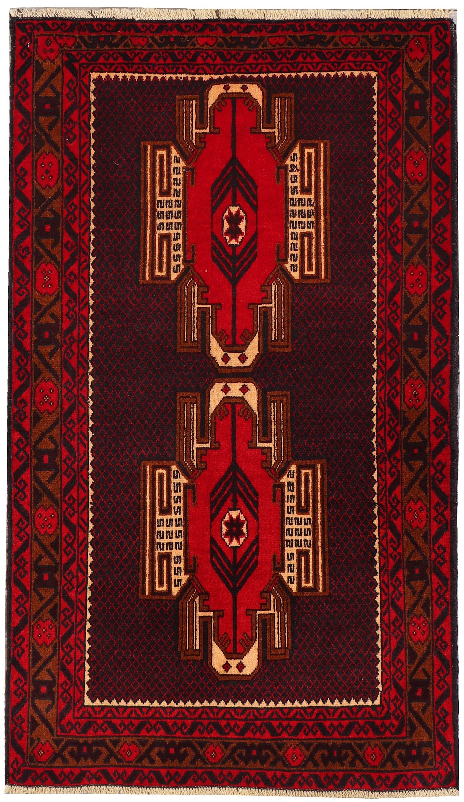 Handmade Adraskan Baluchi Afghan Rug