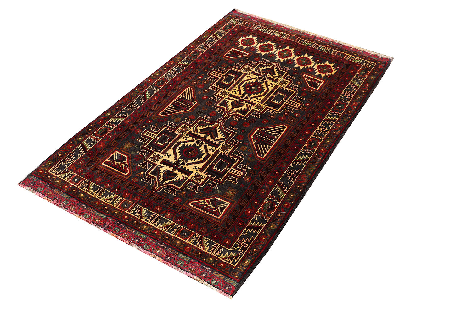 Handmade Adraskan Baluchi Afghan Rug