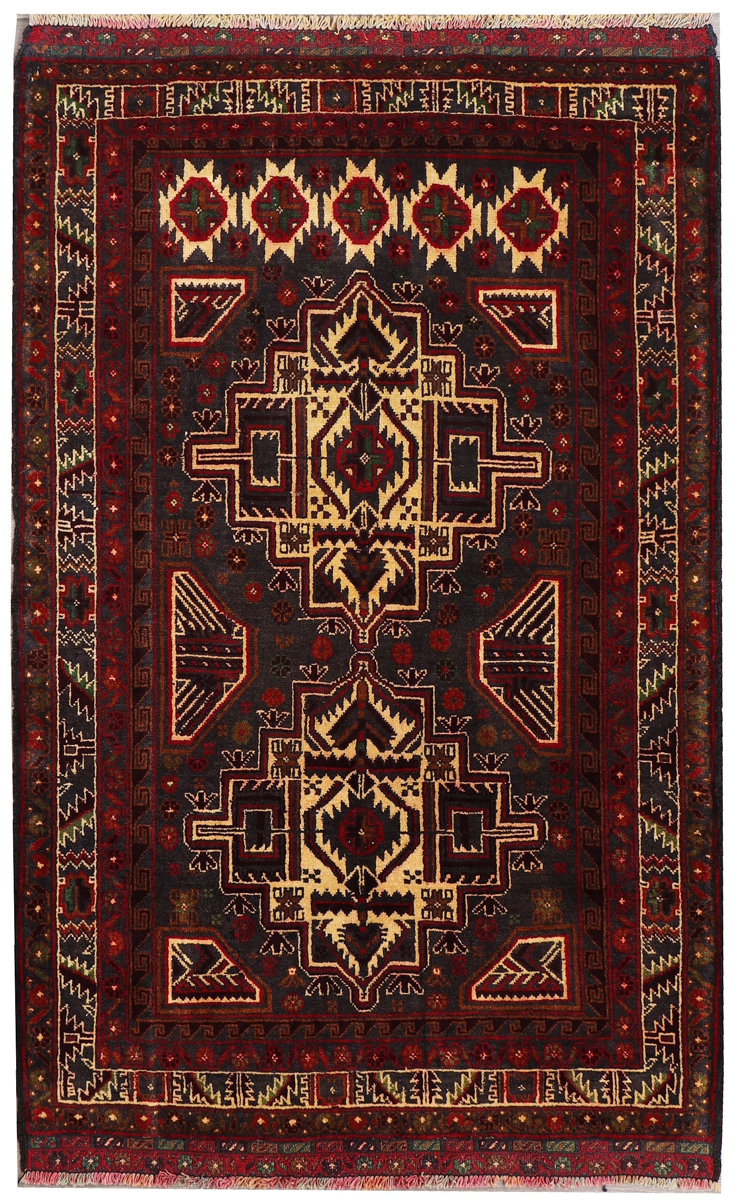 Handmade Adraskan Baluchi Afghan Rug