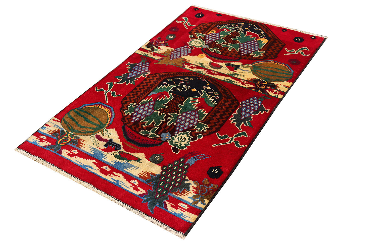 Handmade Adraskan Baluchi Afghan Rug
