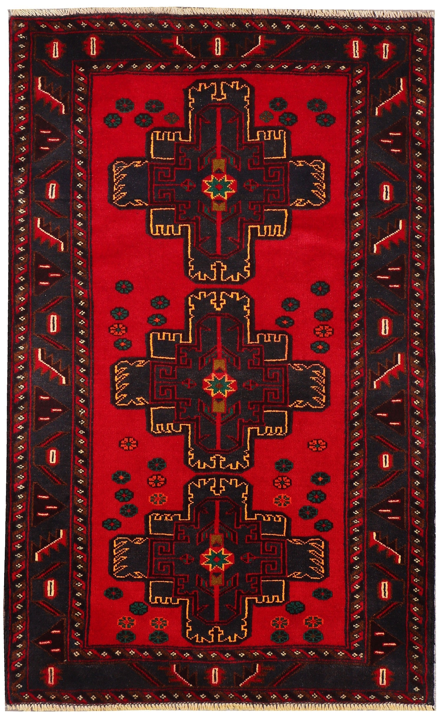 Handmade Adraskan Baluchi Afghan Rug