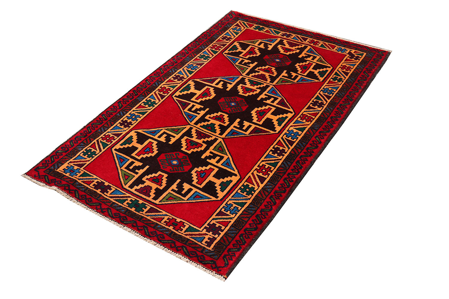Handmade Adraskan Baluchi Afghan Rug