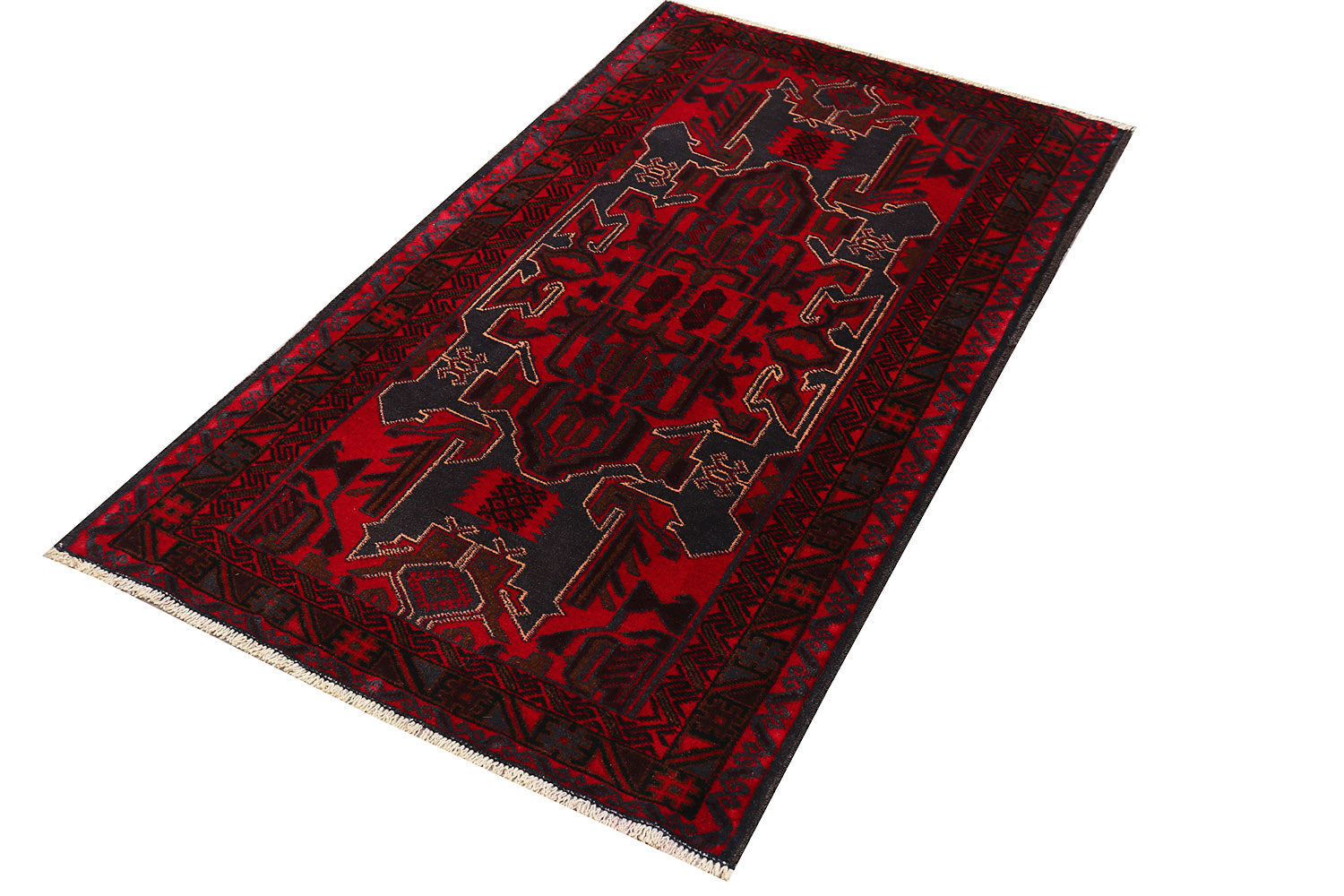 Handmade Adraskan Baluchi Afghan Rug