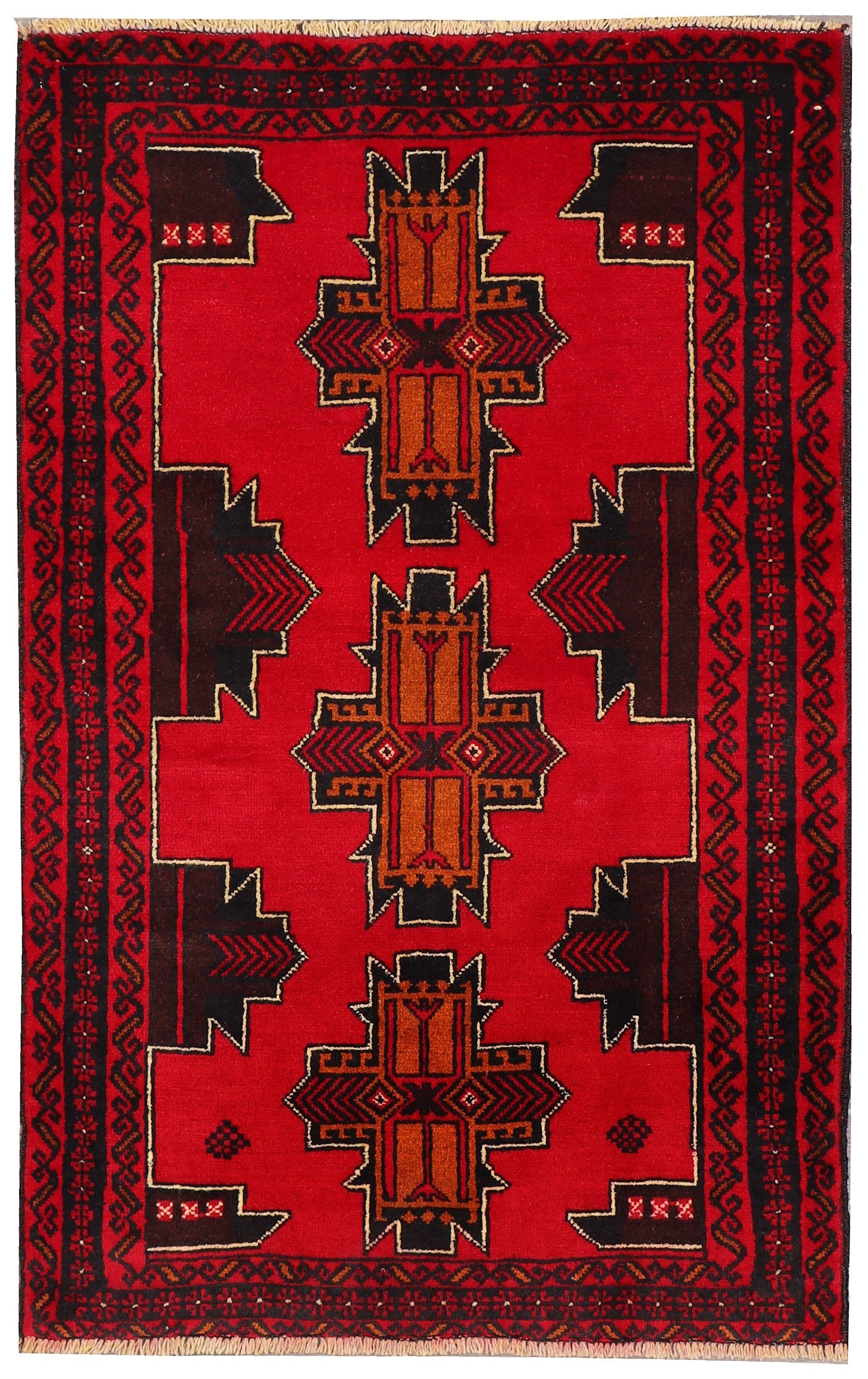Handmade Adraskan Baluchi Afghan Rug