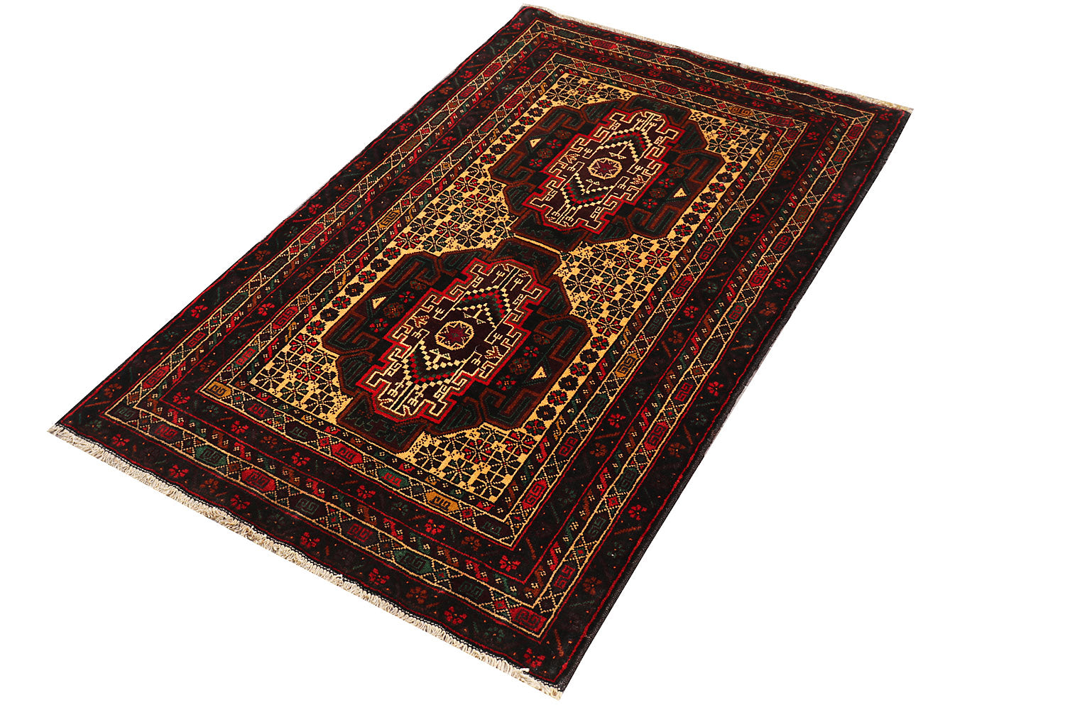 Handmade Adraskan Baluchi Afghan Rug