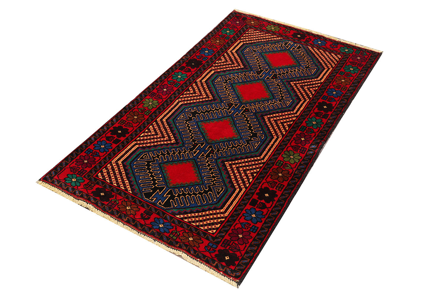 Handmade Adraskan Baluchi Afghan Rug