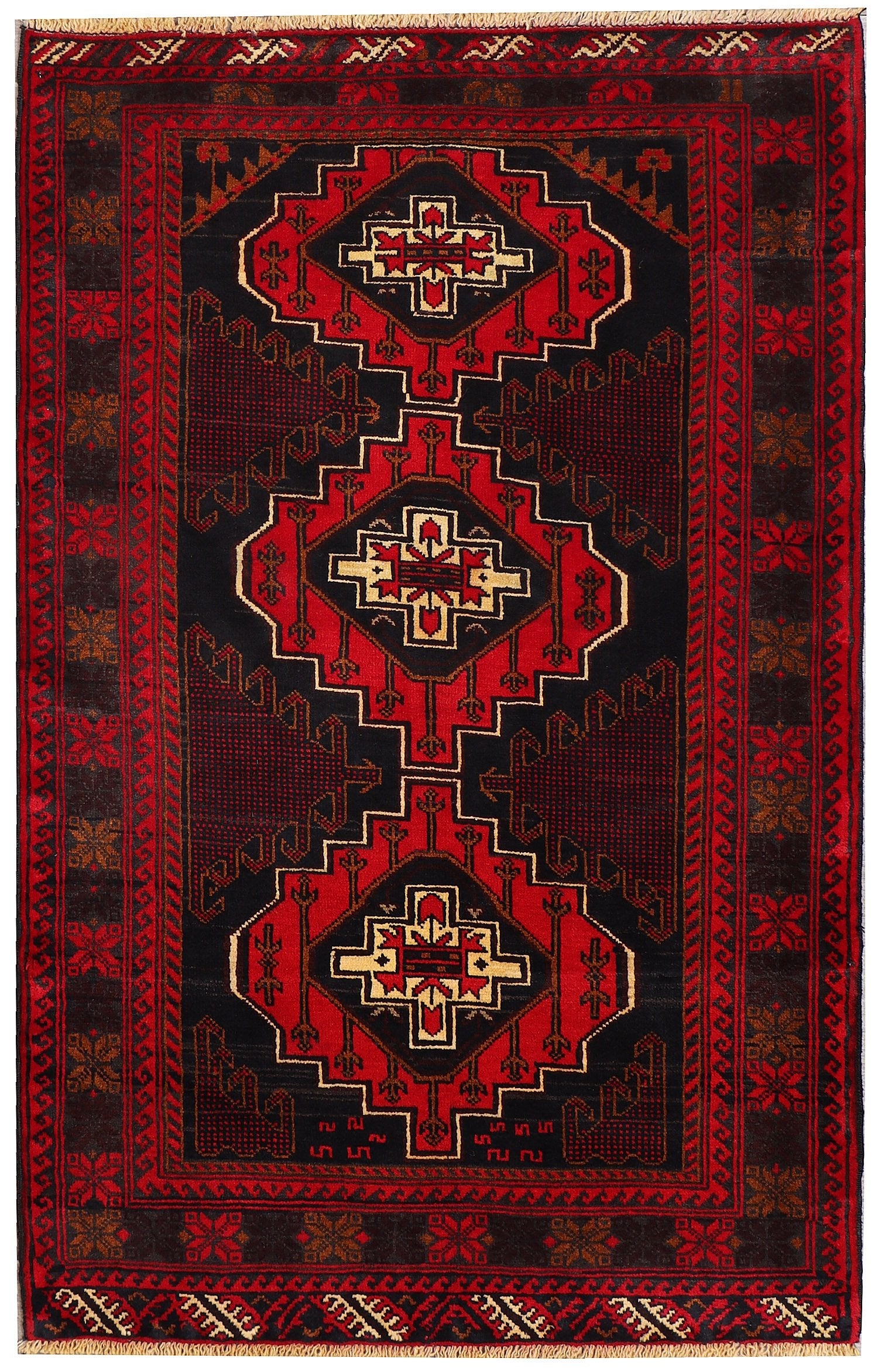 Handmade Adraskan Baluchi Afghan Rug