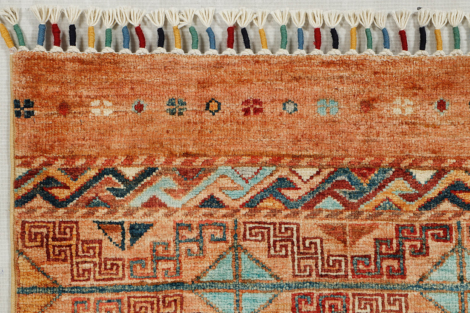 Khurjeen Persian Hand Knotted Wool Runner Golden 3' x 10'