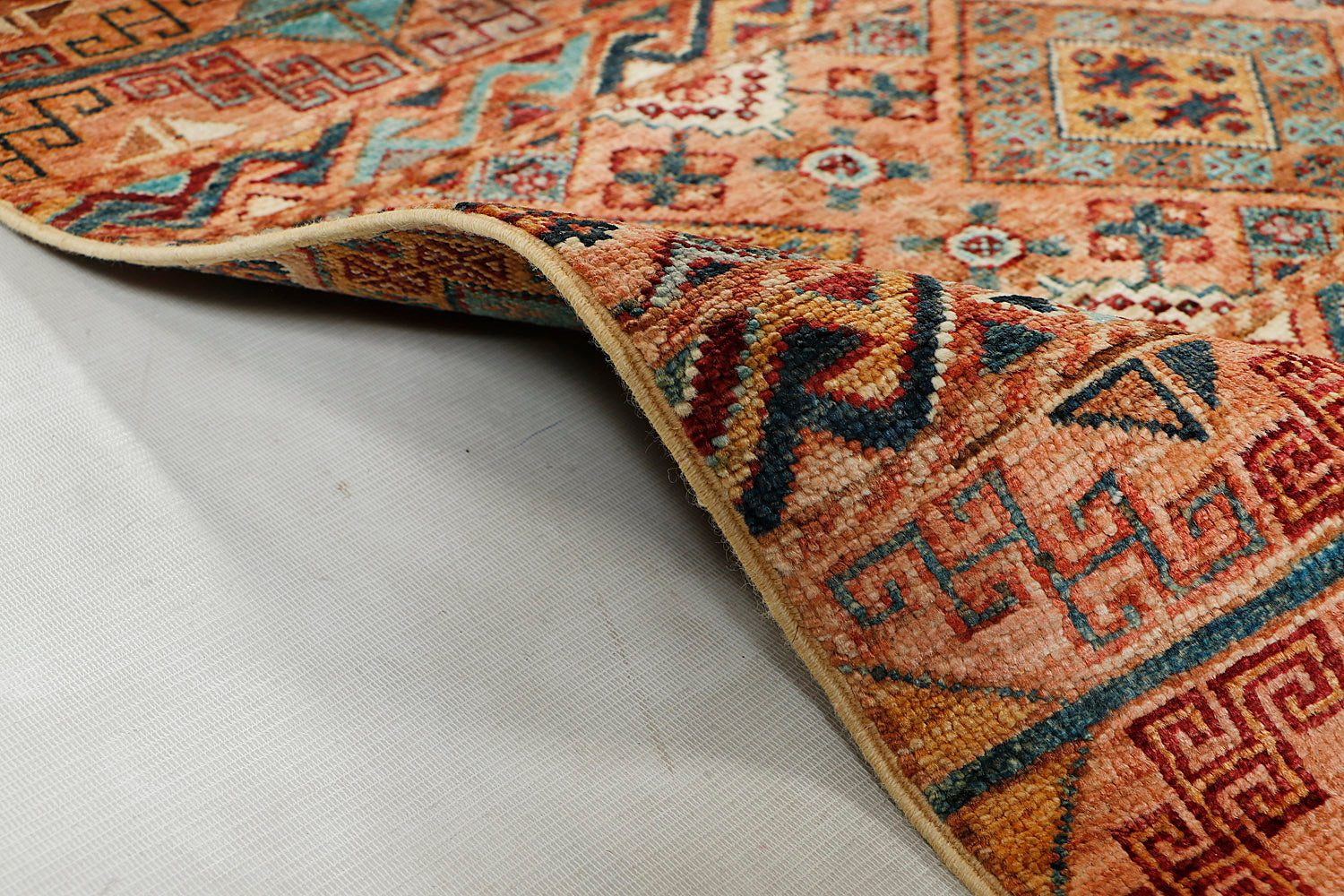 Khurjeen Persian Hand Knotted Wool Runner Golden 3' x 10'