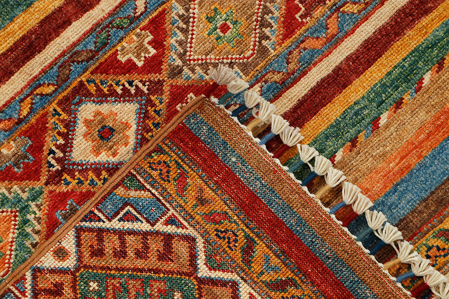 Khurjeen Persian Hand Knotted Wool Rug Multicolor 3' x 4'