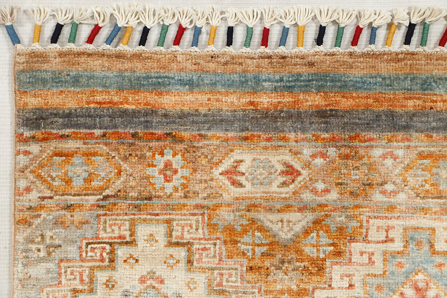 Khurjeen Persian Hand Knotted Wool Runner Multicolor 3' x 10'