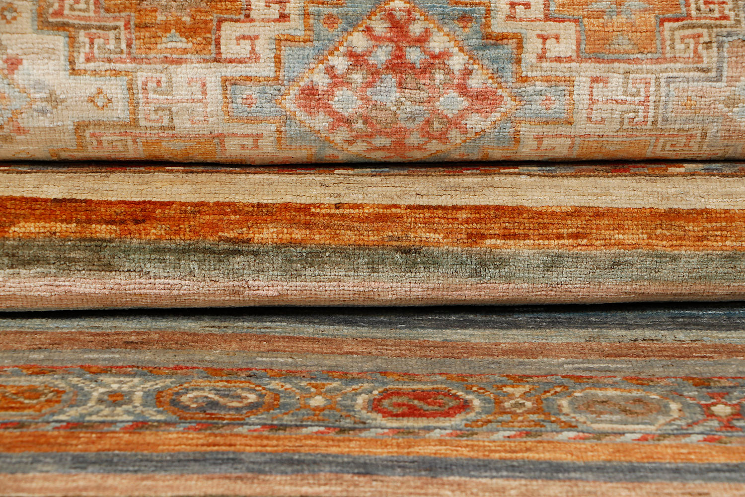 Khurjeen Persian Hand Knotted Wool Runner Multicolor 3' x 10'