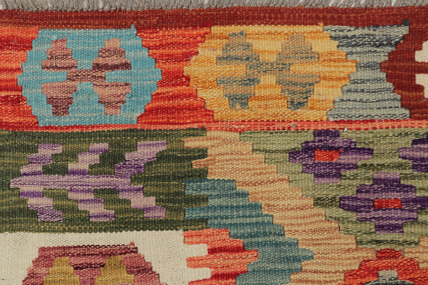 3' X 4' Multi Handmade Veggie Dye Kilim Rug Rectangular