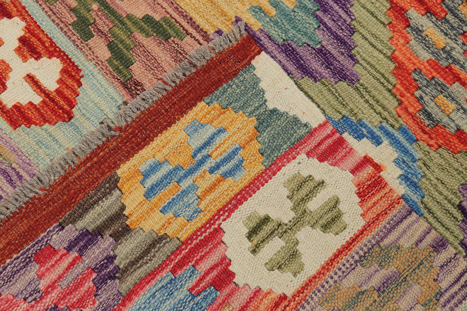 3' X 4' Multi Handmade Veggie Dye Kilim Rug Rectangular