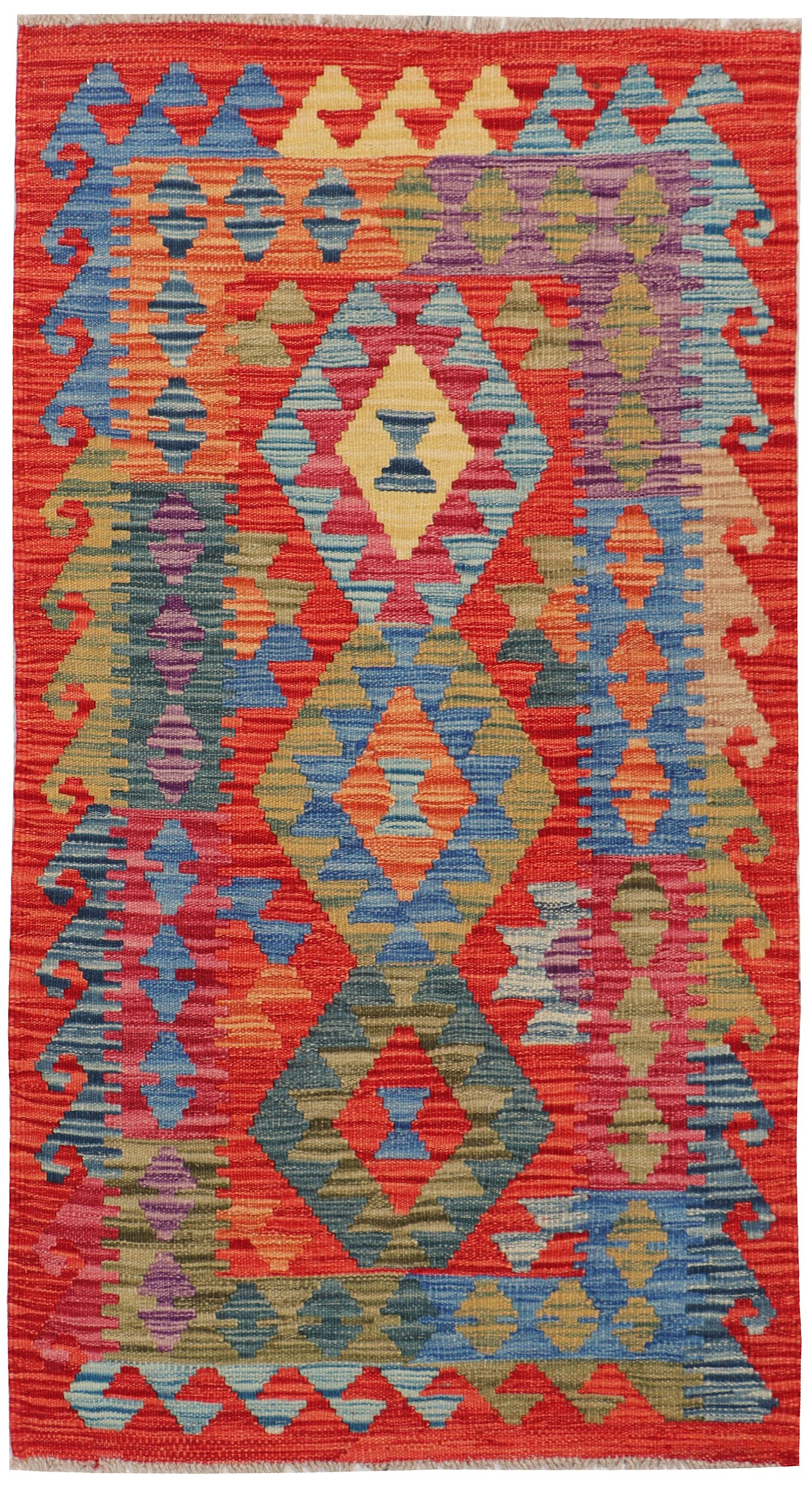 3' x 5' Multi Handmade Veggie Dye Kilim Rug Rectangular
