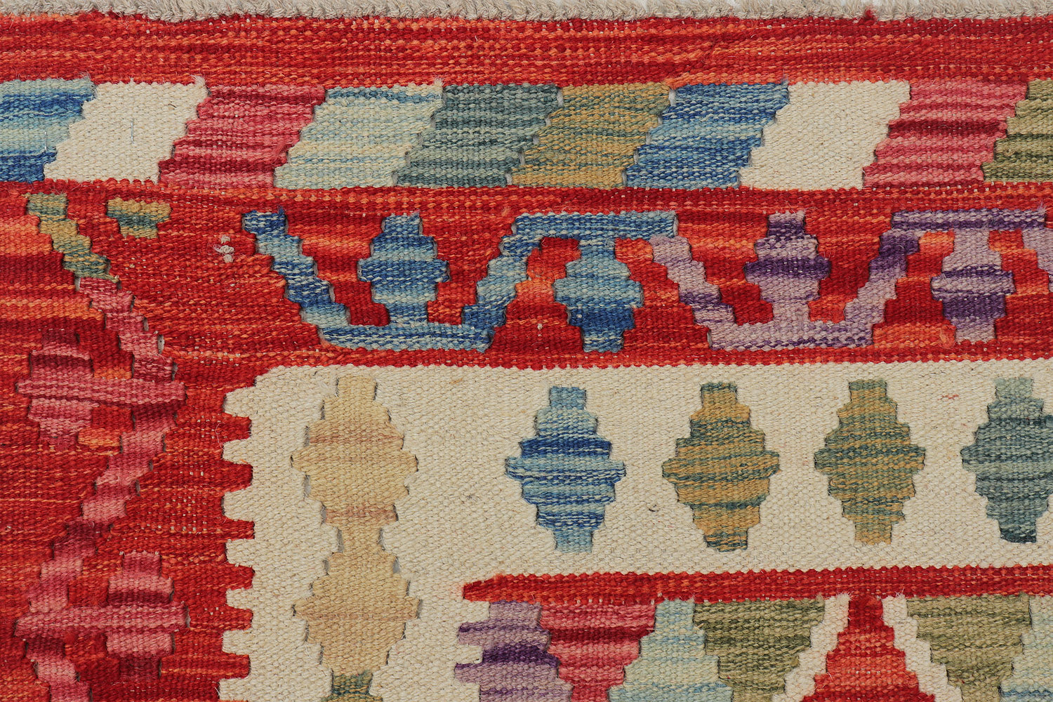 3' X 4' Multi Handmade Veggie Dye Kilim Rug Rectangular