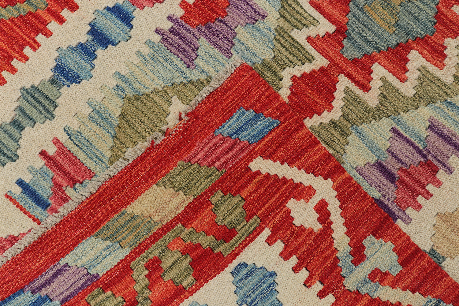 3' X 4' Multi Handmade Veggie Dye Kilim Rug Rectangular