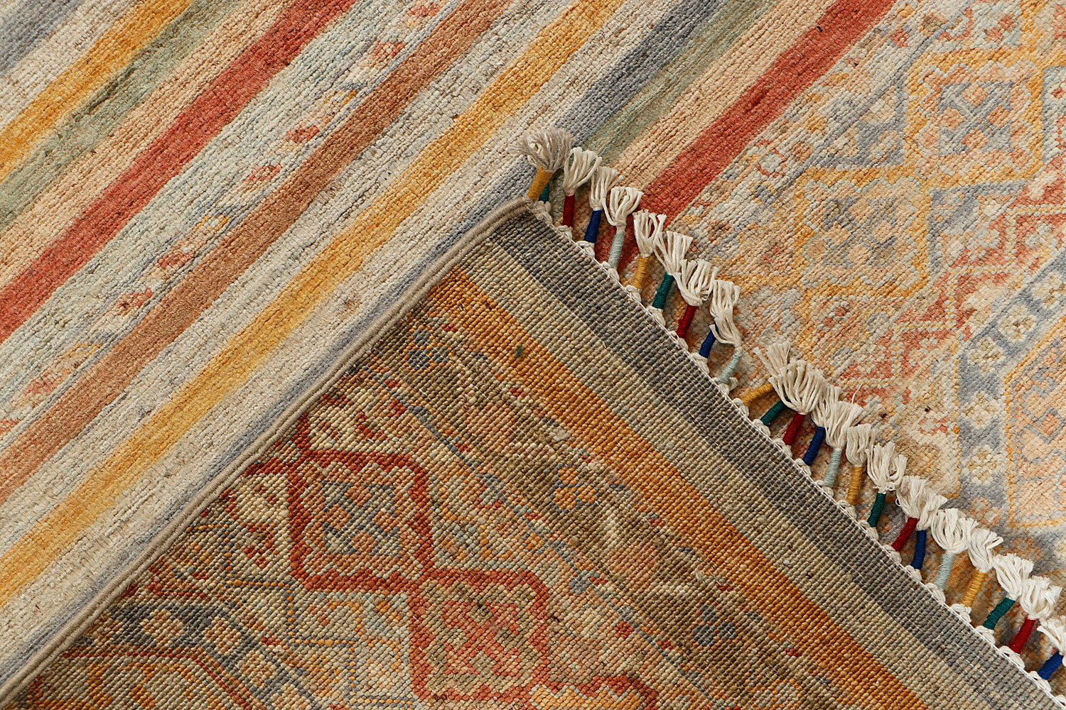 Khurjeen Persian Hand Knotted Wool Rug Multicolor 5'6" x 8'