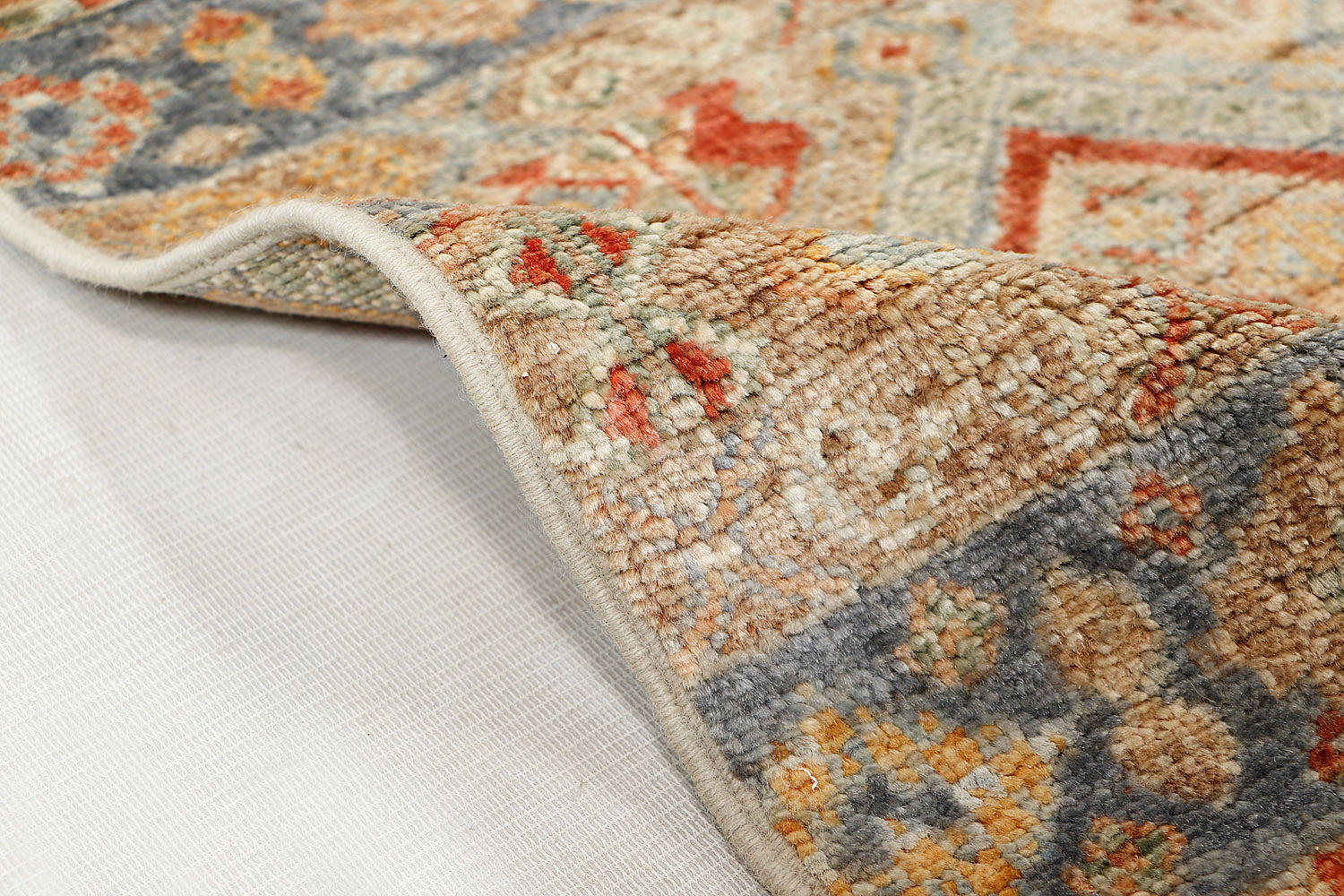 Khurjeen Persian Hand Knotted Wool Runner Multicolor 2'6" x 7'6"