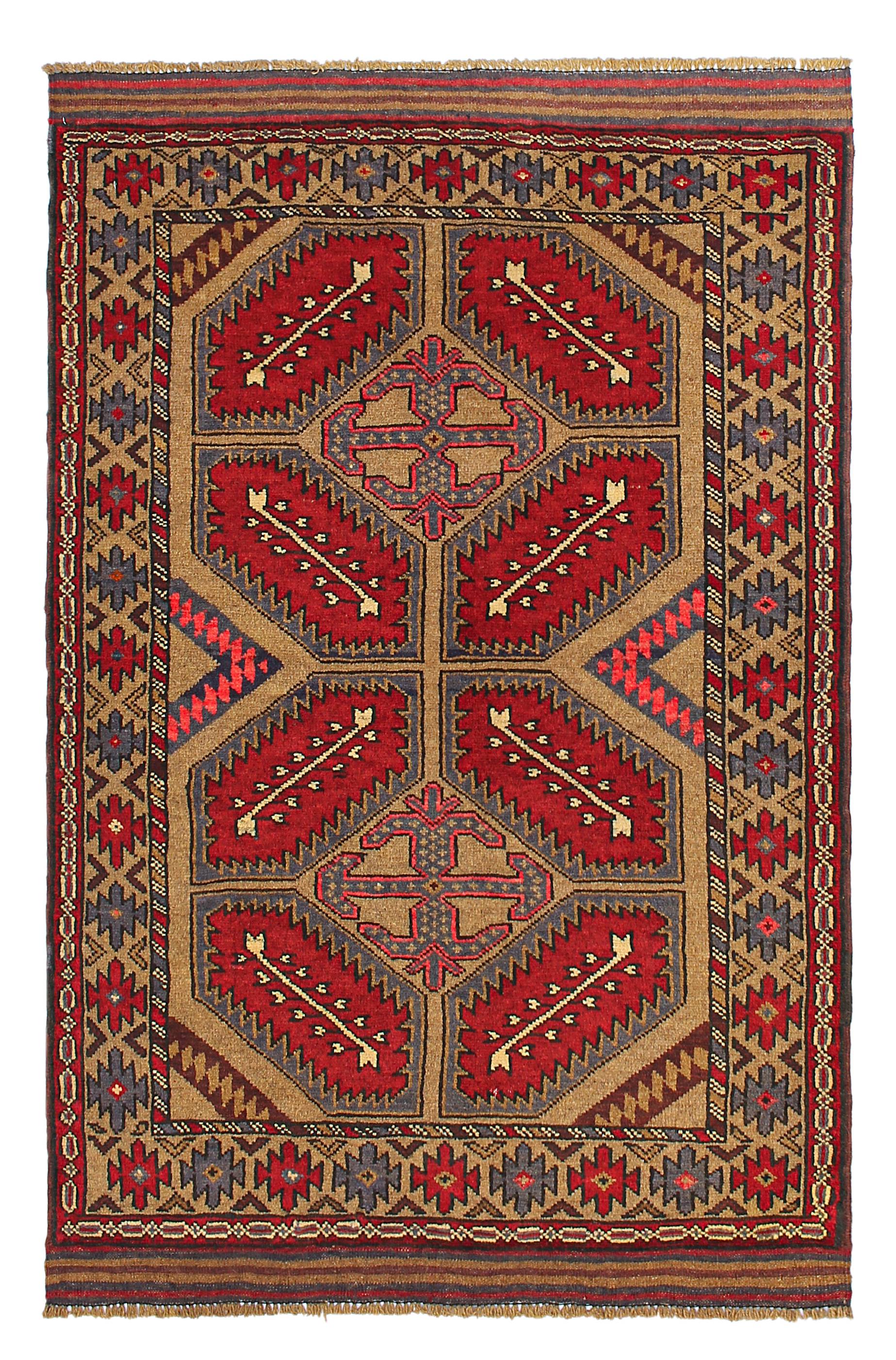 Handmade Adraskan Baluchi Afghan Rug