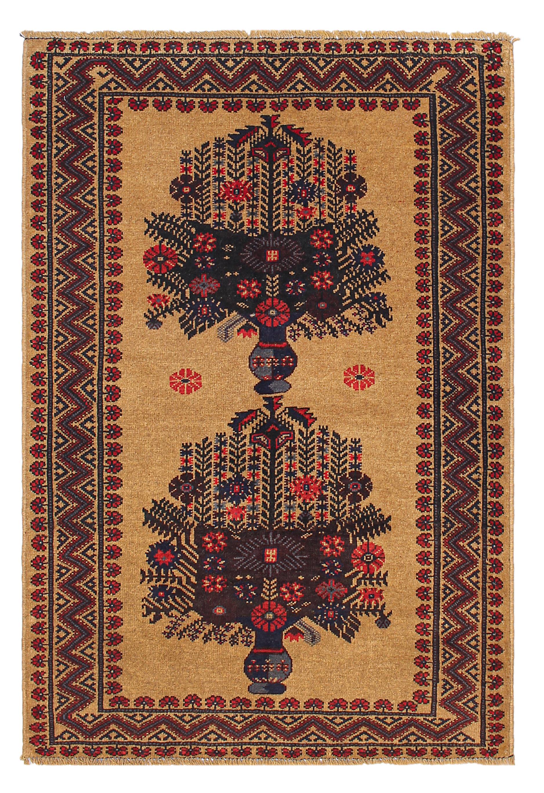 Handmade Adraskan Baluchi Afghan Rug