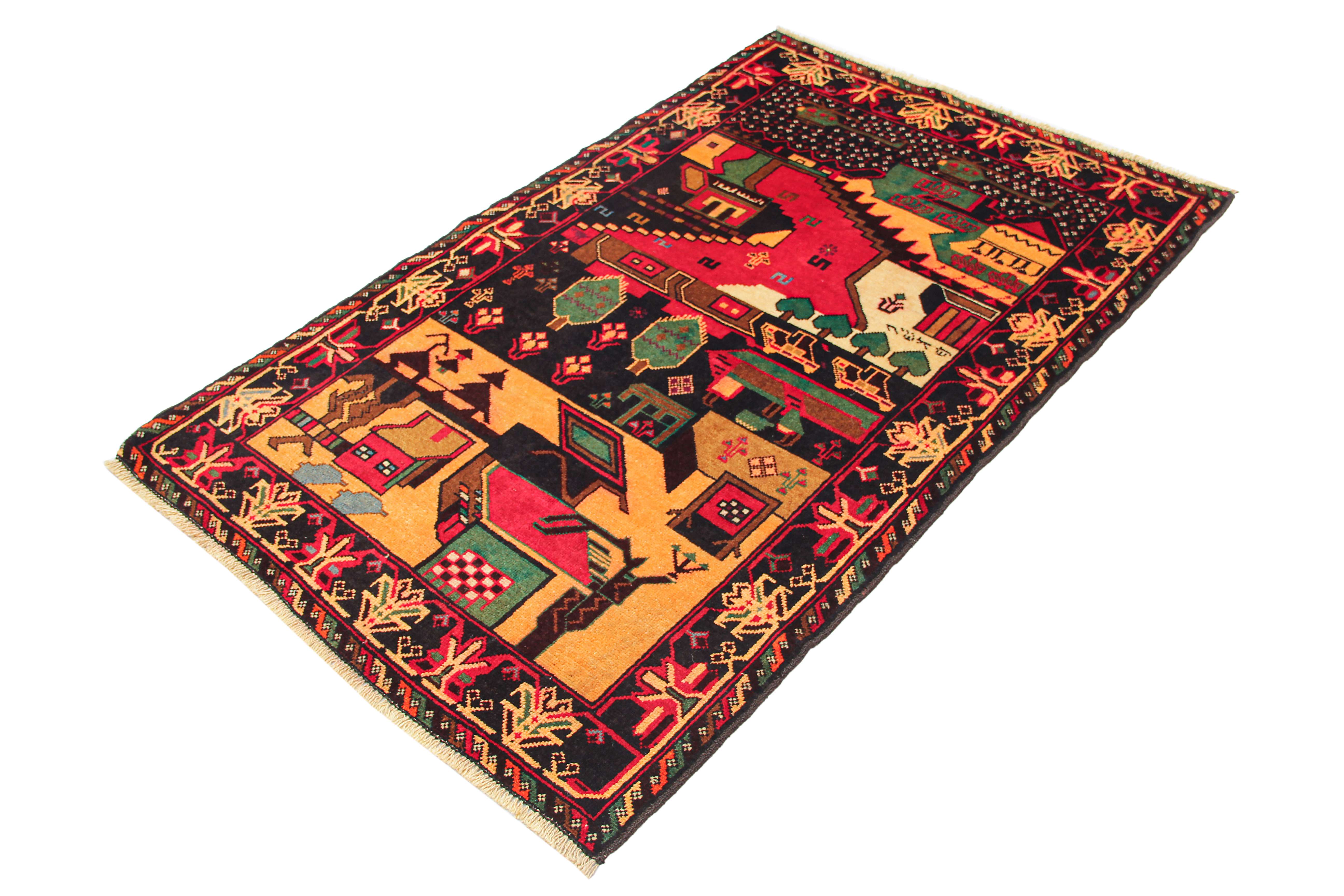 Handmade Adraskan Baluchi Afghan Rug