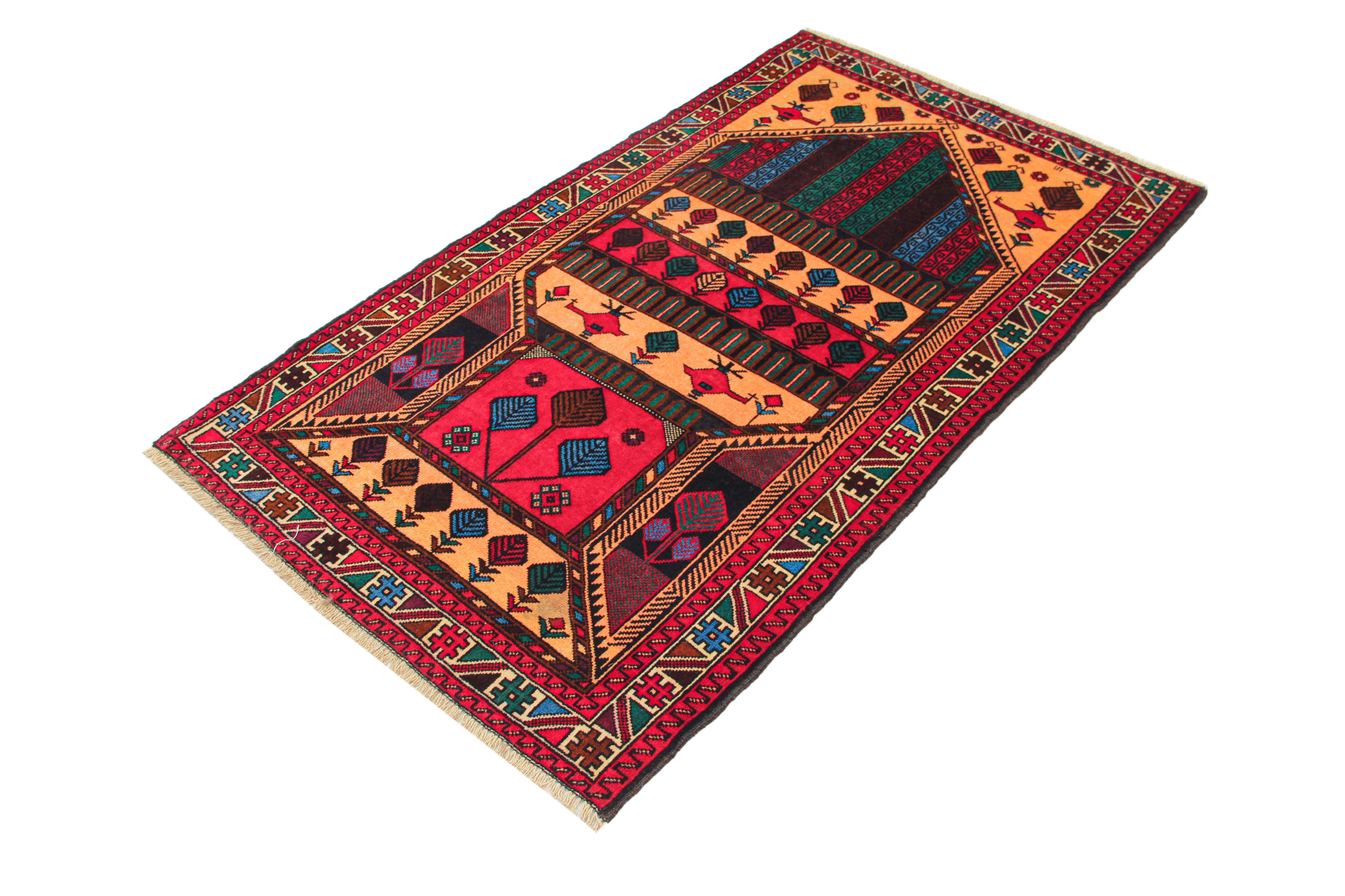 Handmade Adraskan Baluchi Afghan Rug