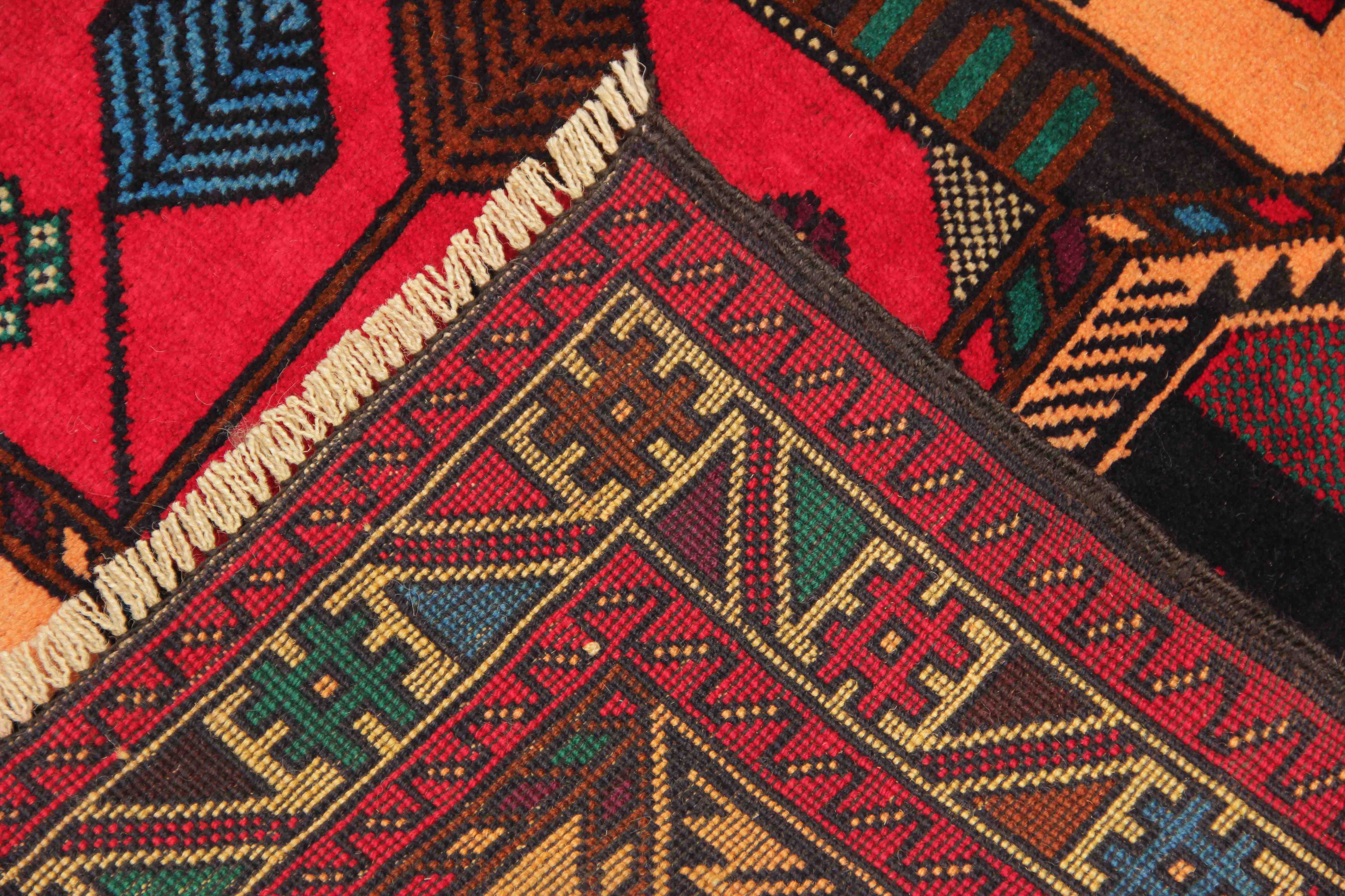 Handmade Adraskan Baluchi Afghan Rug