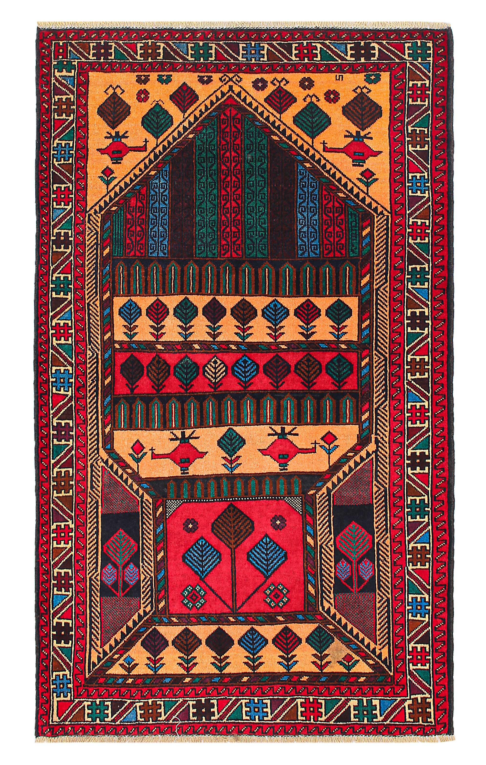 Handmade Adraskan Baluchi Afghan Rug