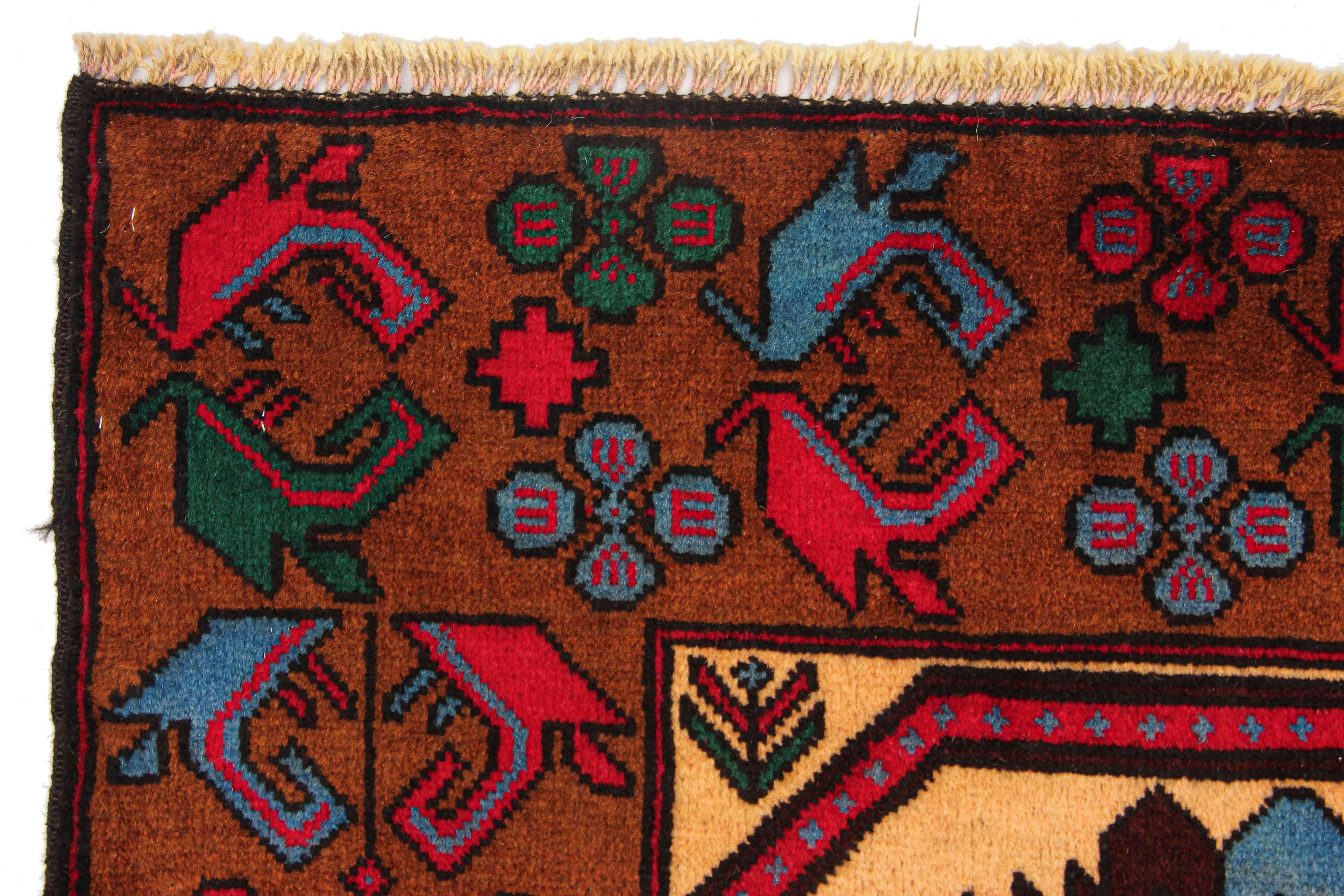 Handmade Adraskan Baluchi Afghan Rug