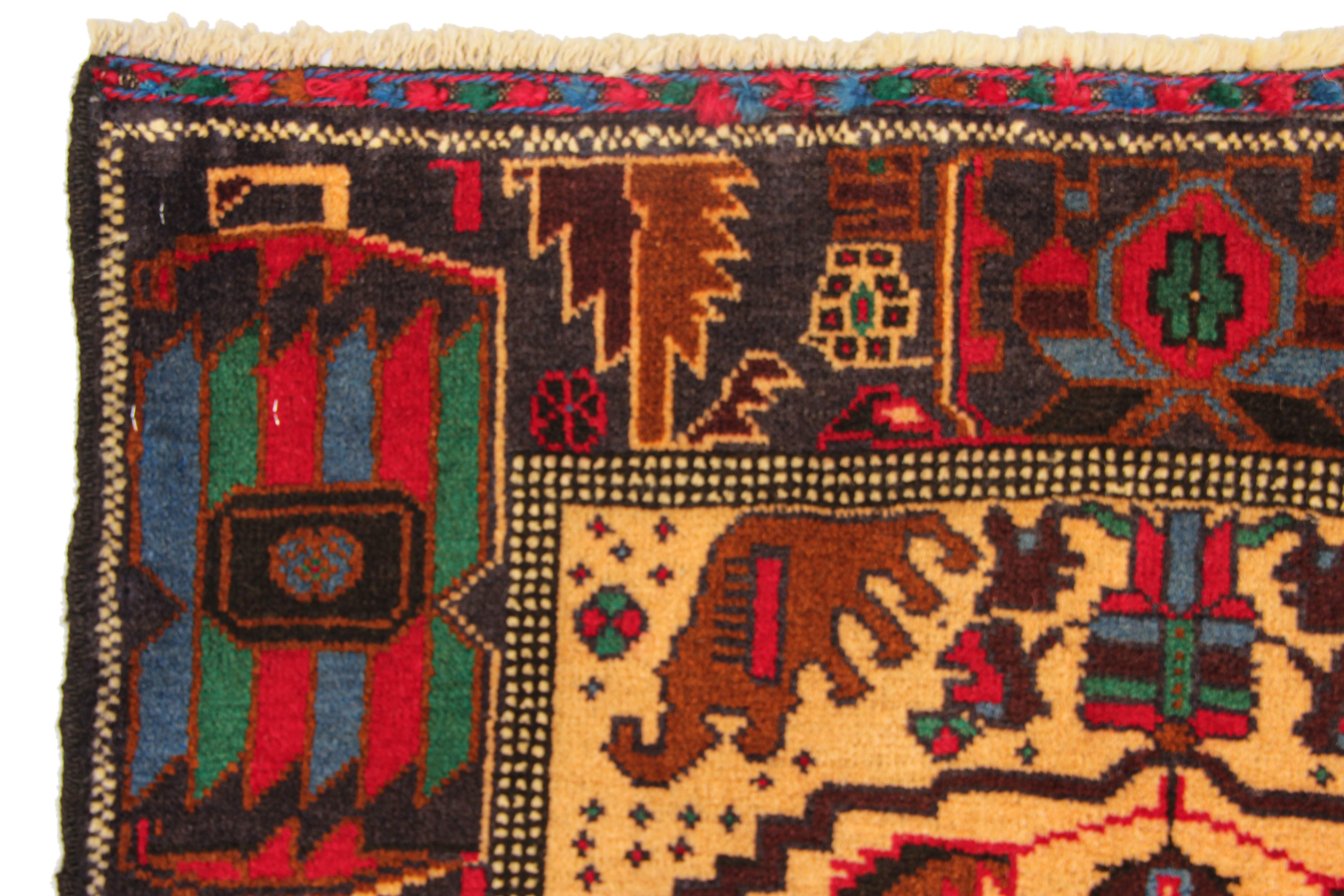 Handmade Adraskan Baluchi Afghan Rug
