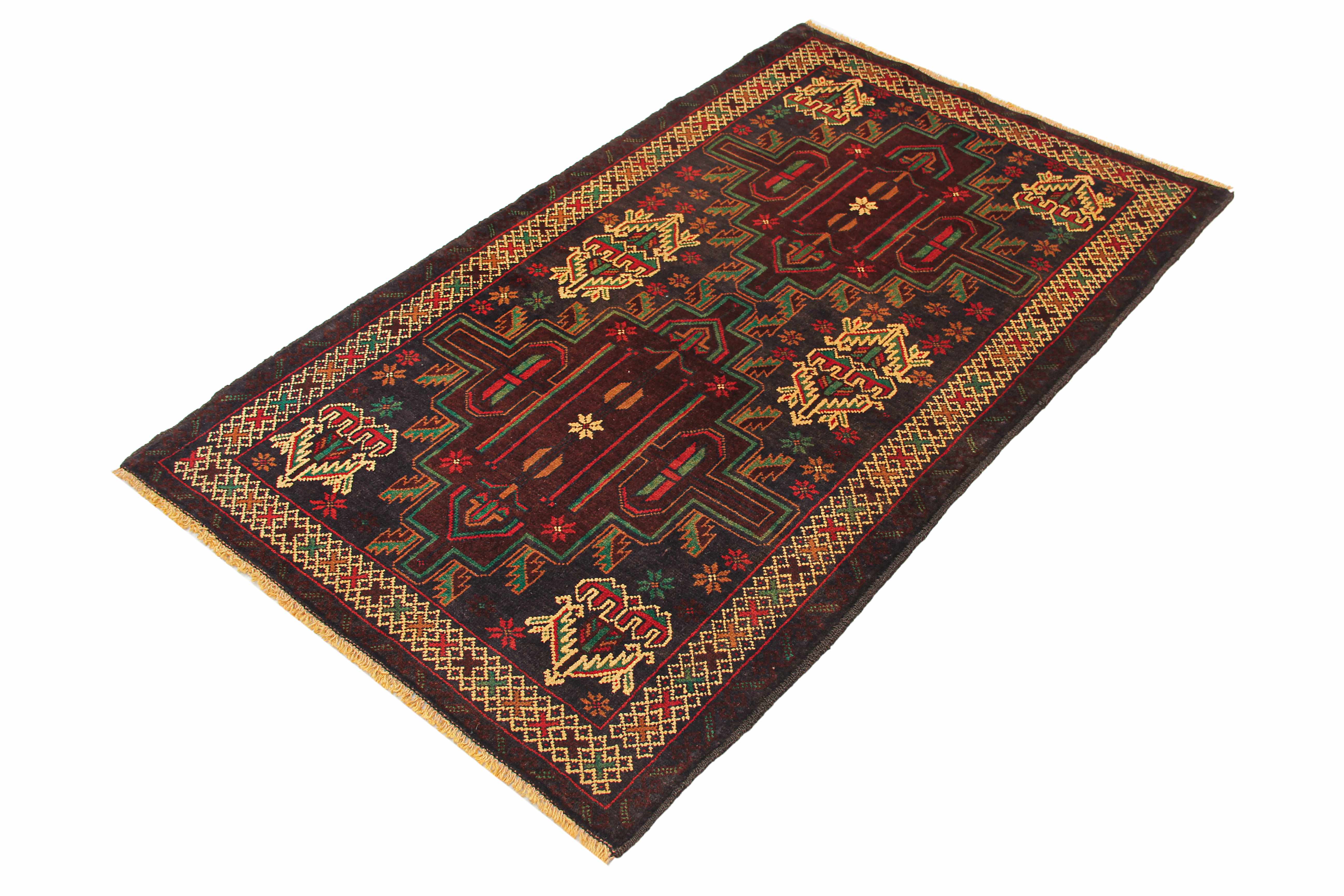 Handmade Adraskan Baluchi Afghan Rug