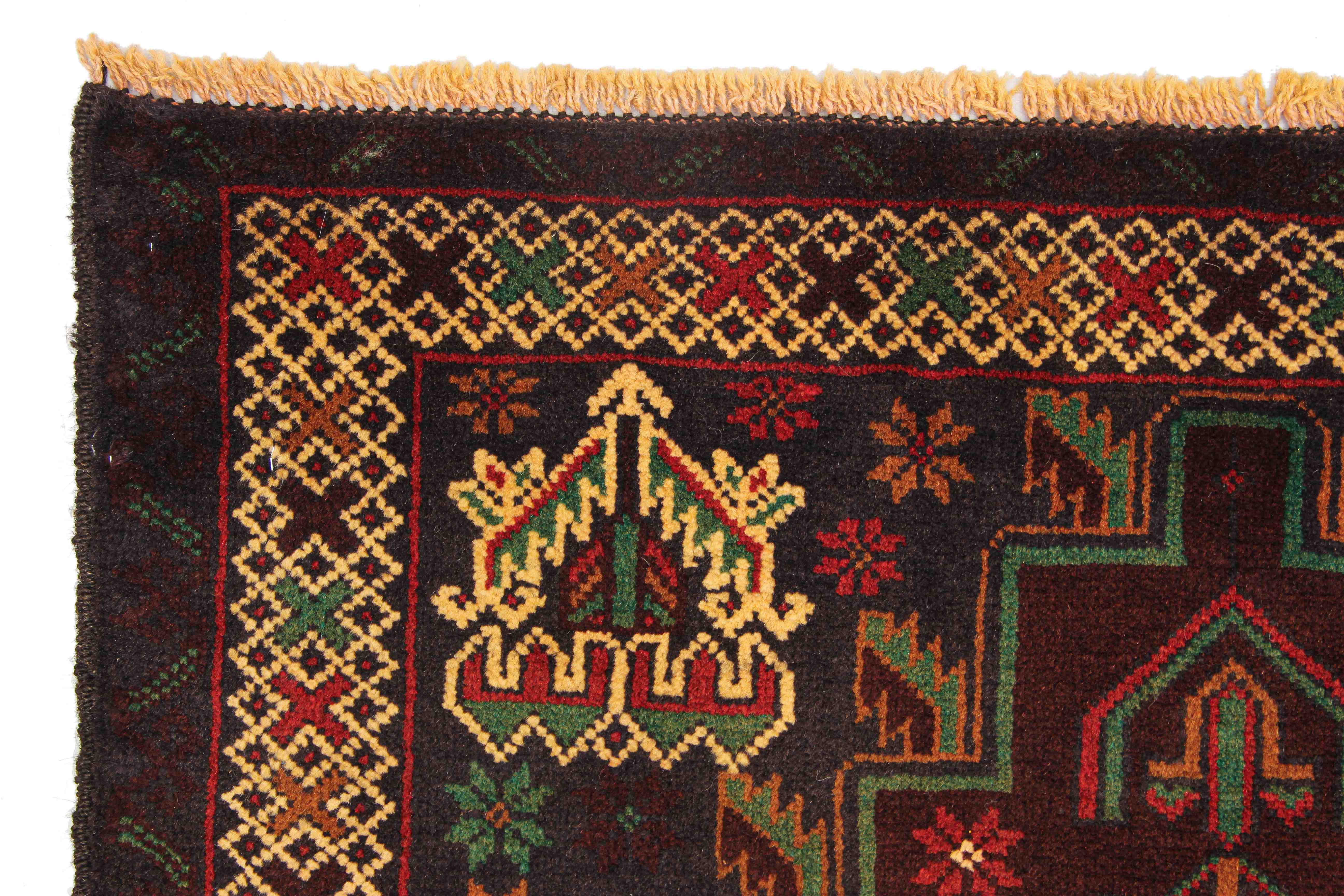 Handmade Adraskan Baluchi Afghan Rug
