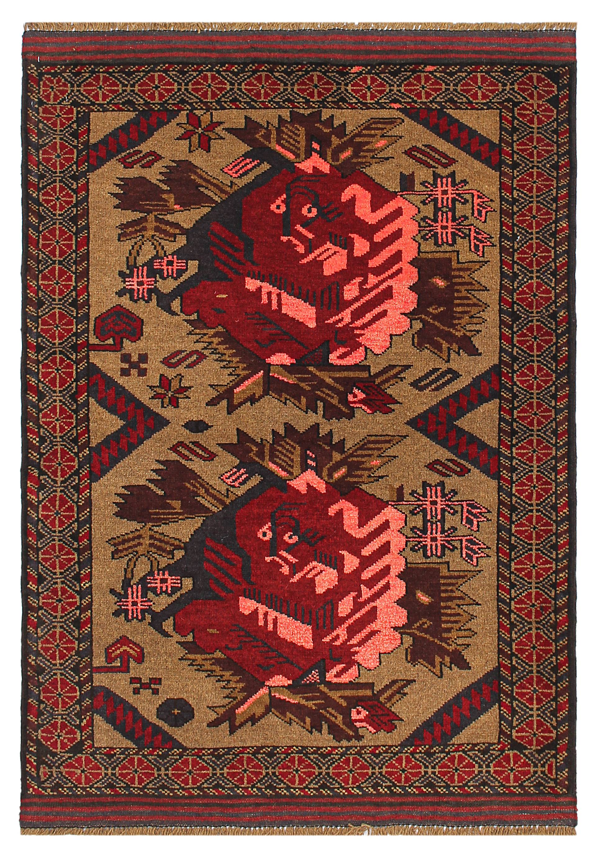 Handmade Adraskan Baluchi Afghan Rug