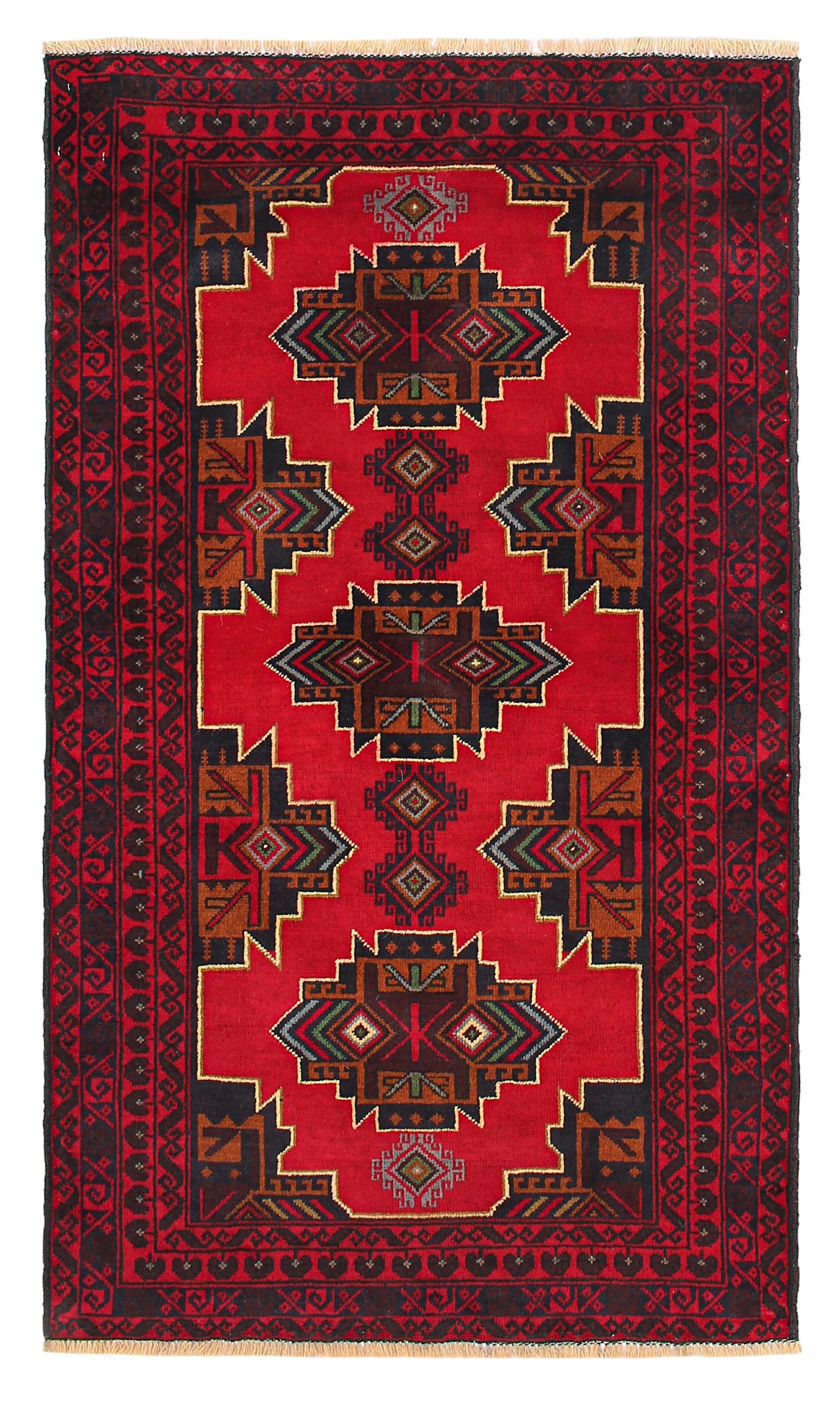 Handmade Adraskan Baluchi Afghan Rug